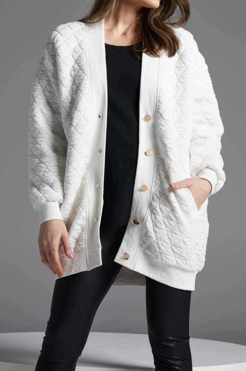 La Vida Relaxed Cardigan - Blanc - eb&ive Clothing - Cardigan