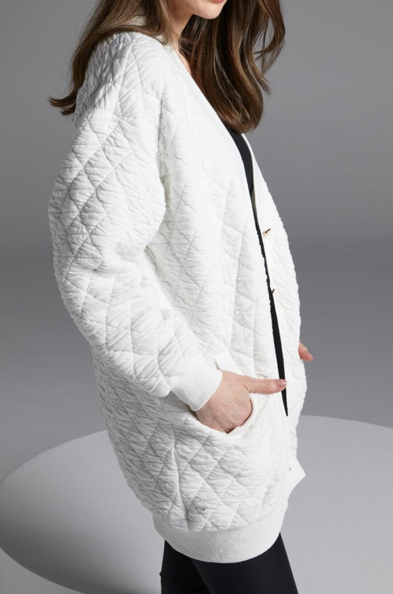 La Vida Relaxed Cardigan - Blanc - eb&ive Clothing - Cardigan