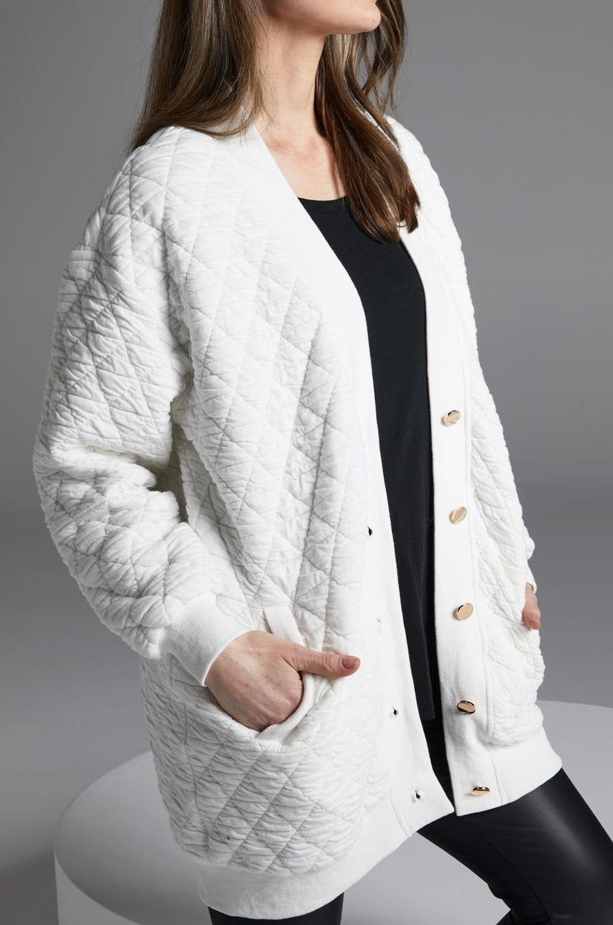 La Vida Relaxed Cardigan - Blanc - eb&ive Clothing - Cardigan