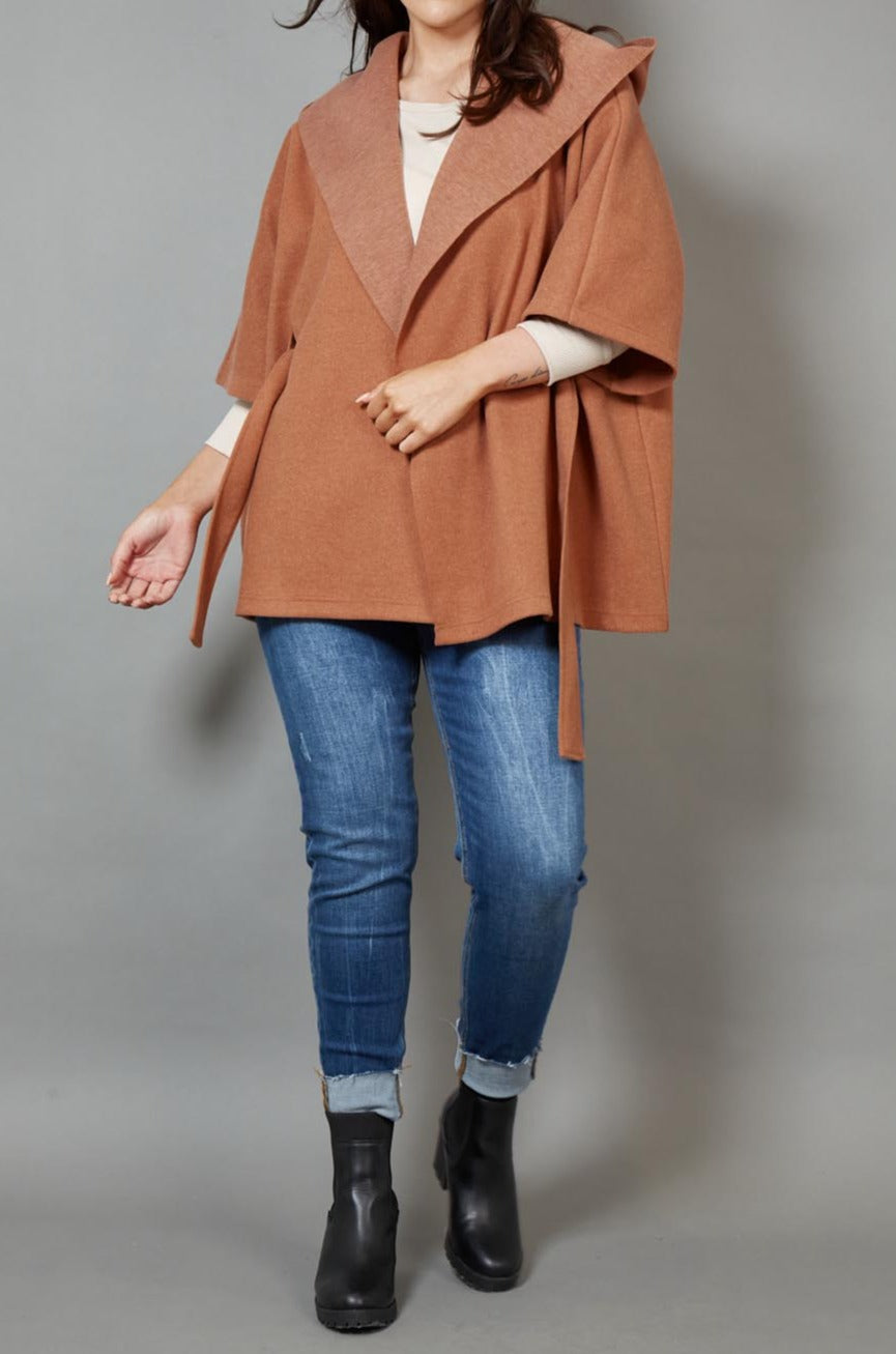 Klein Cape - Caramel - eb&ive Clothing - Knit Cape One Size