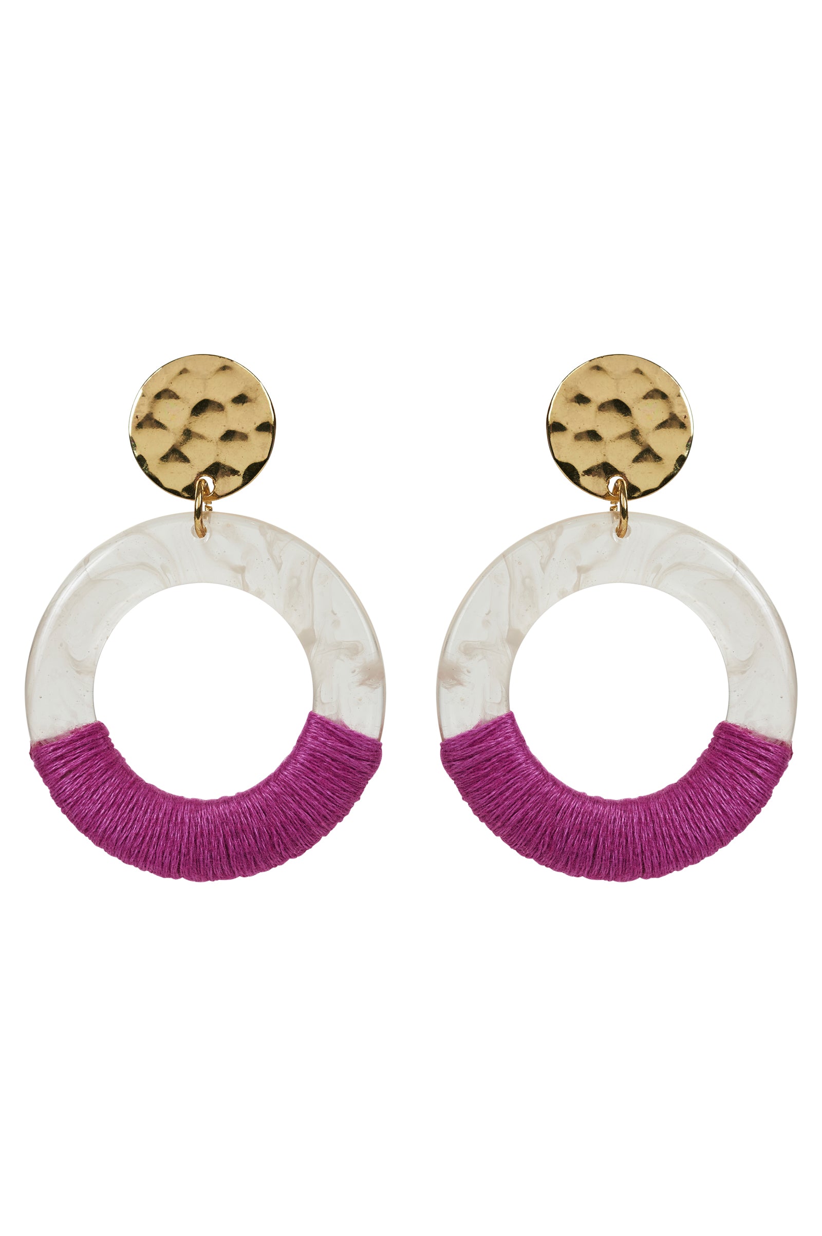 Diaz Hoop Earring - Mulberry