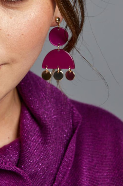 Cleo Drop Earring - Mulberry - eb&ive Earring