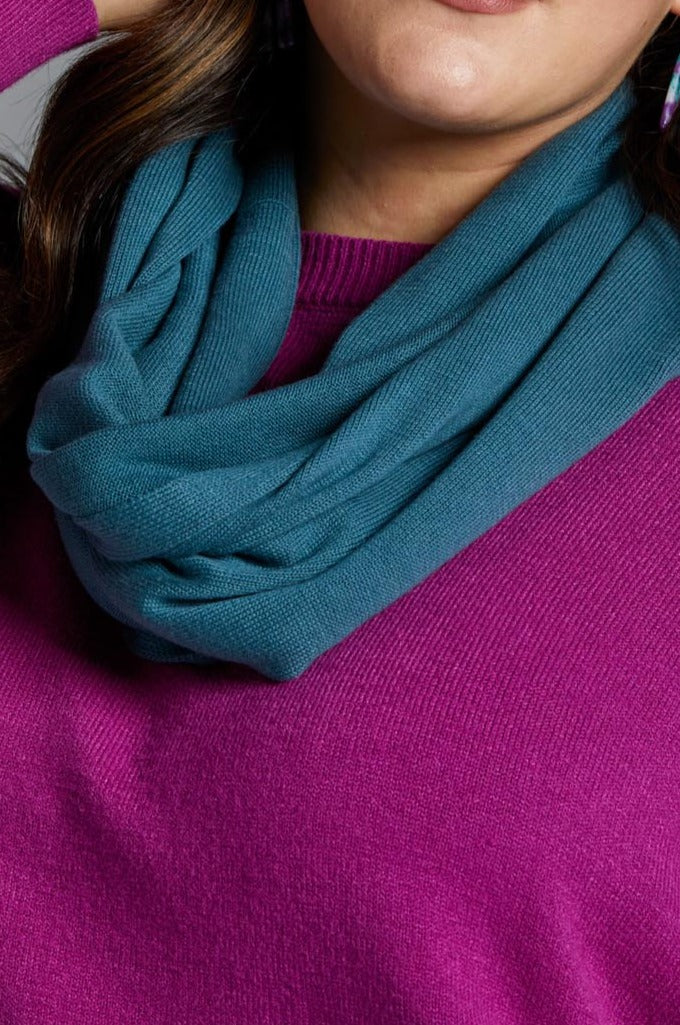 Cleo Snood - Teal - eb&ive Scarves