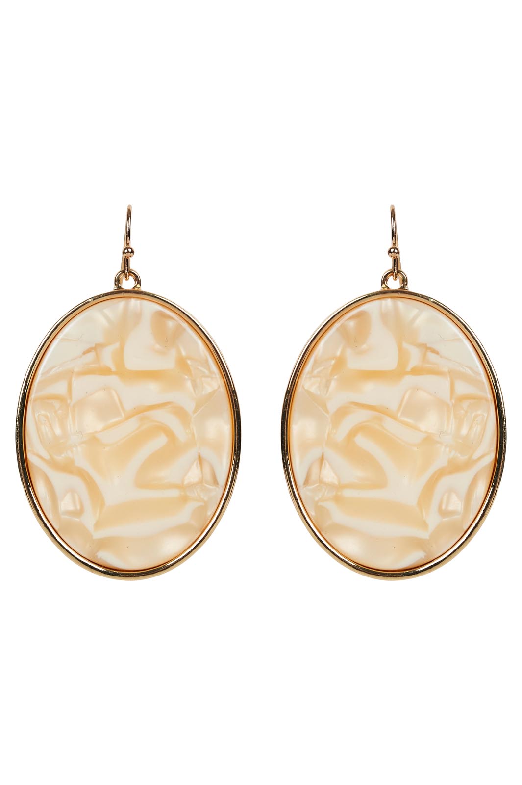 Poppy Oval Earring - Ivory - eb&ive Earring