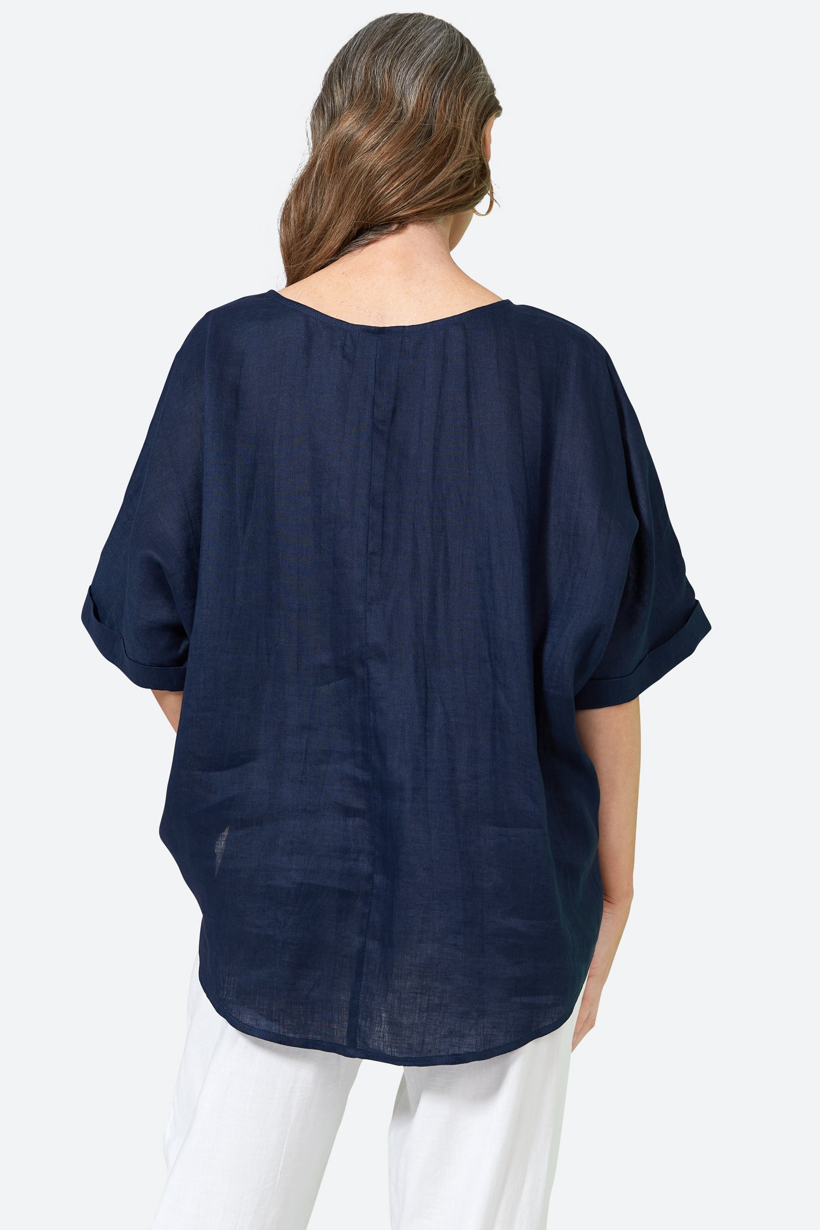 La Vie Pintuck Top - Sapphire - eb&ive Clothing - Top S/S Linen