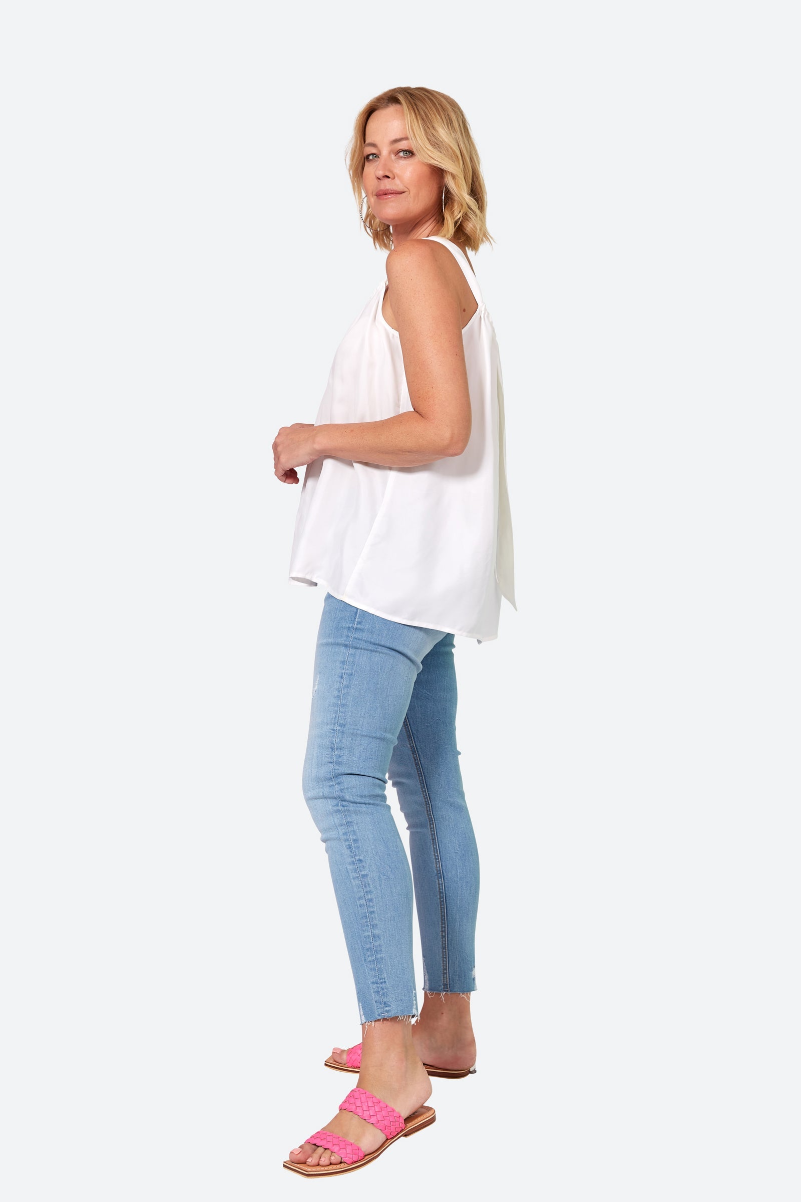 Elixir Tank - Blanc - eb&ive Clothing - Top Strappy Cupro