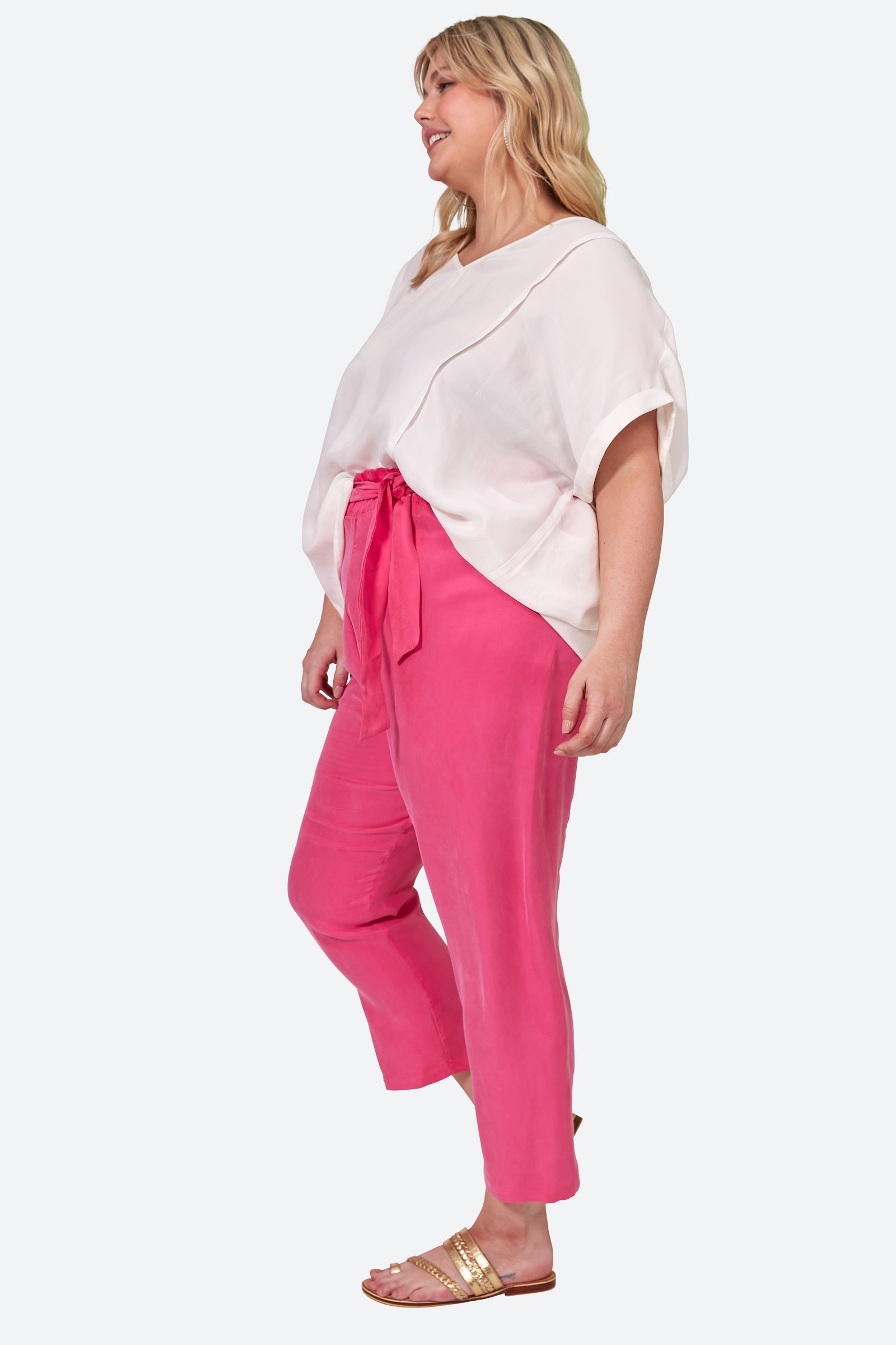 Elixir Pant - Dragonfruit - eb&ive Clothing - Pant Relaxed Cupro