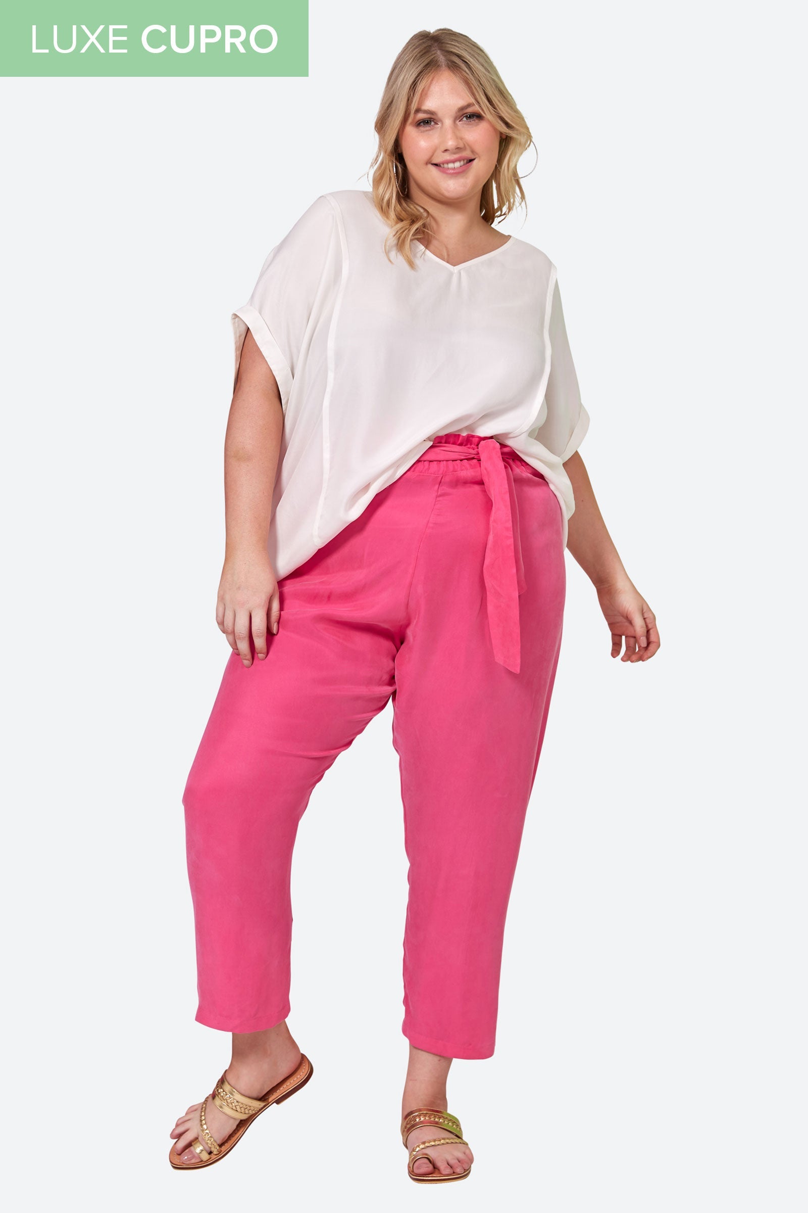 Elixir Pant - Dragonfruit - eb&ive Clothing - Pant Relaxed Cupro