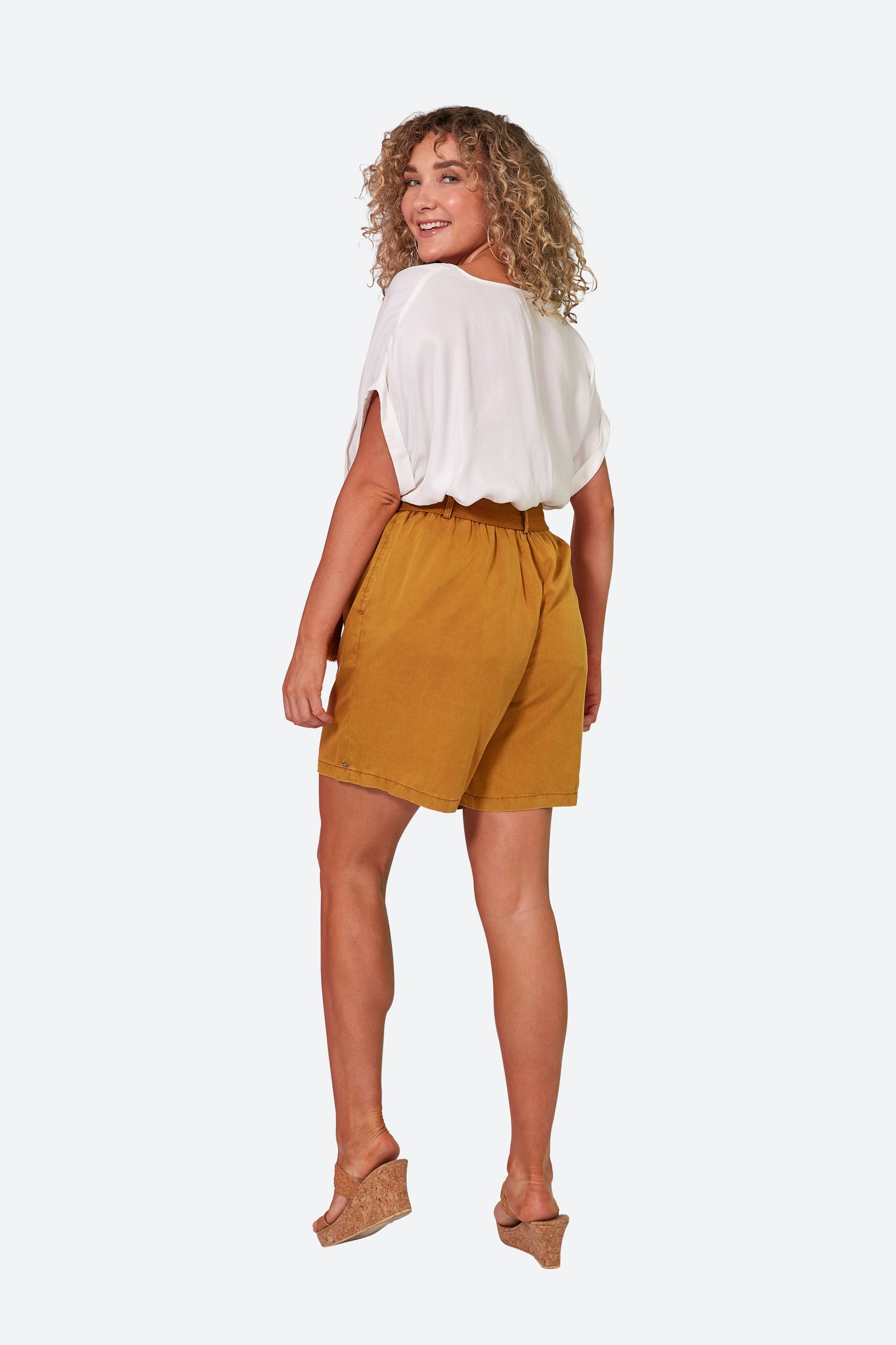 Elan Short - Honey - eb&ive Clothing - Short Woven