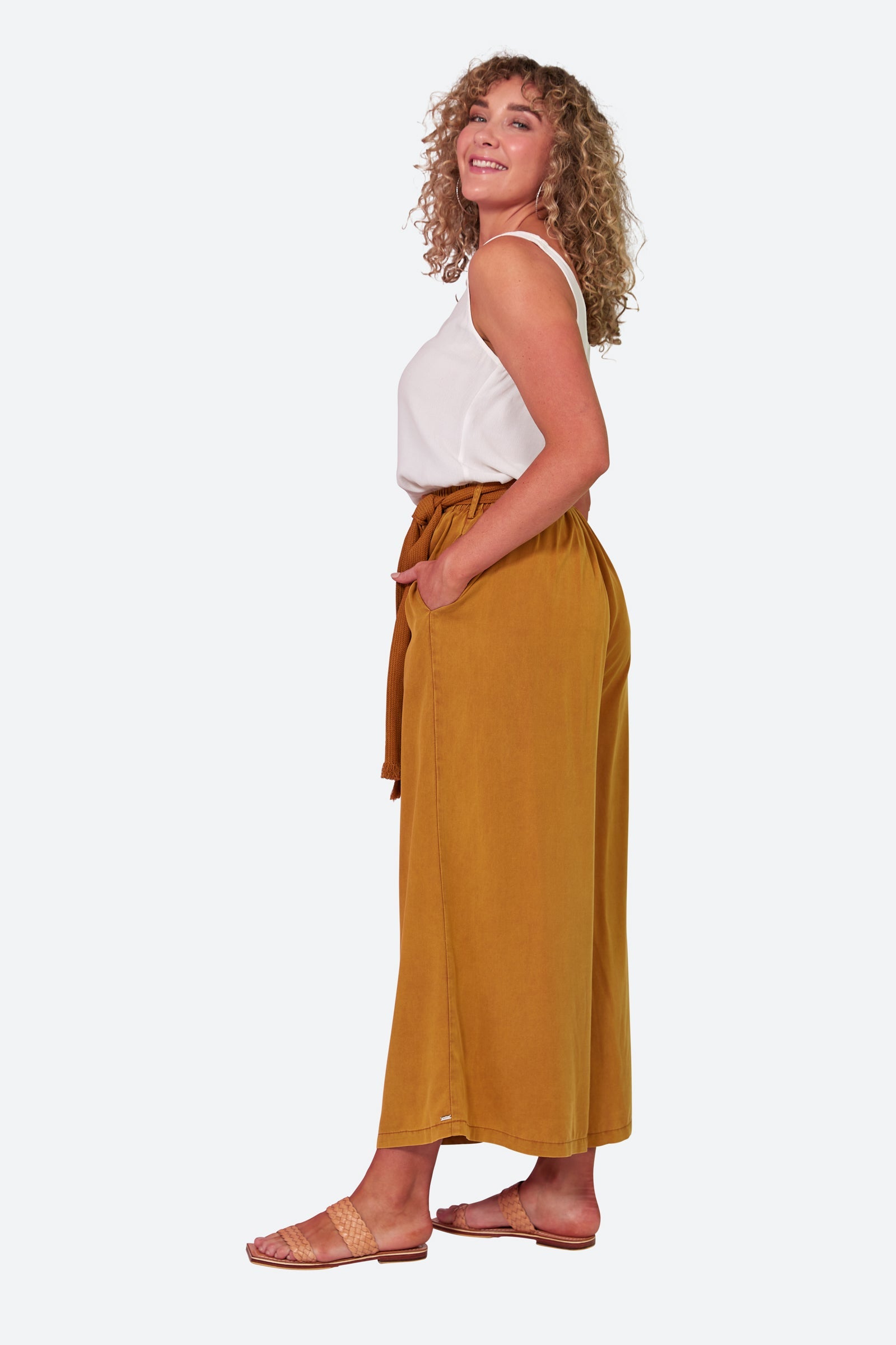 Elan Pant - Honey - eb&ive Clothing - Pant Wide