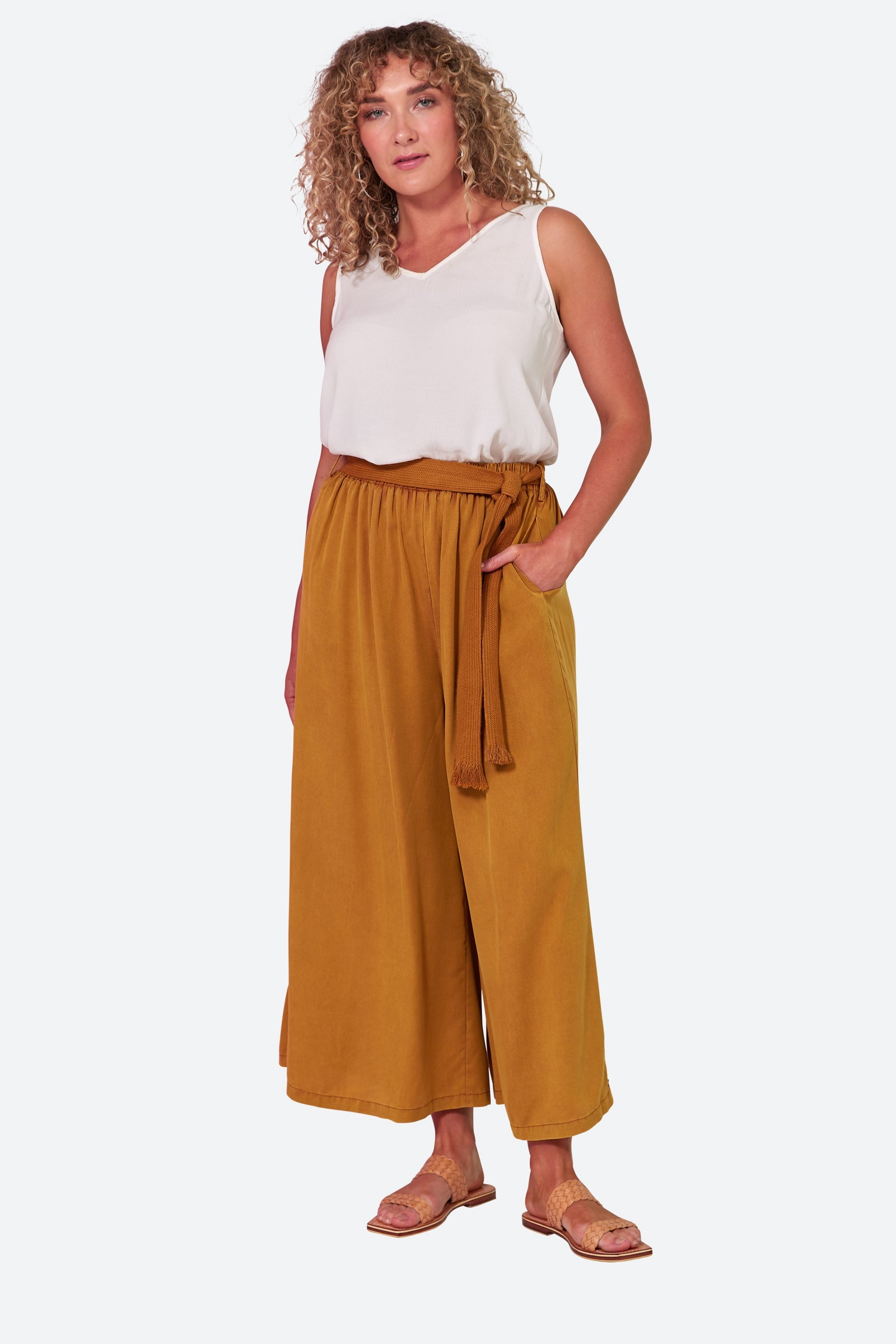 Elan Pant - Honey - eb&ive Clothing - Pant Wide