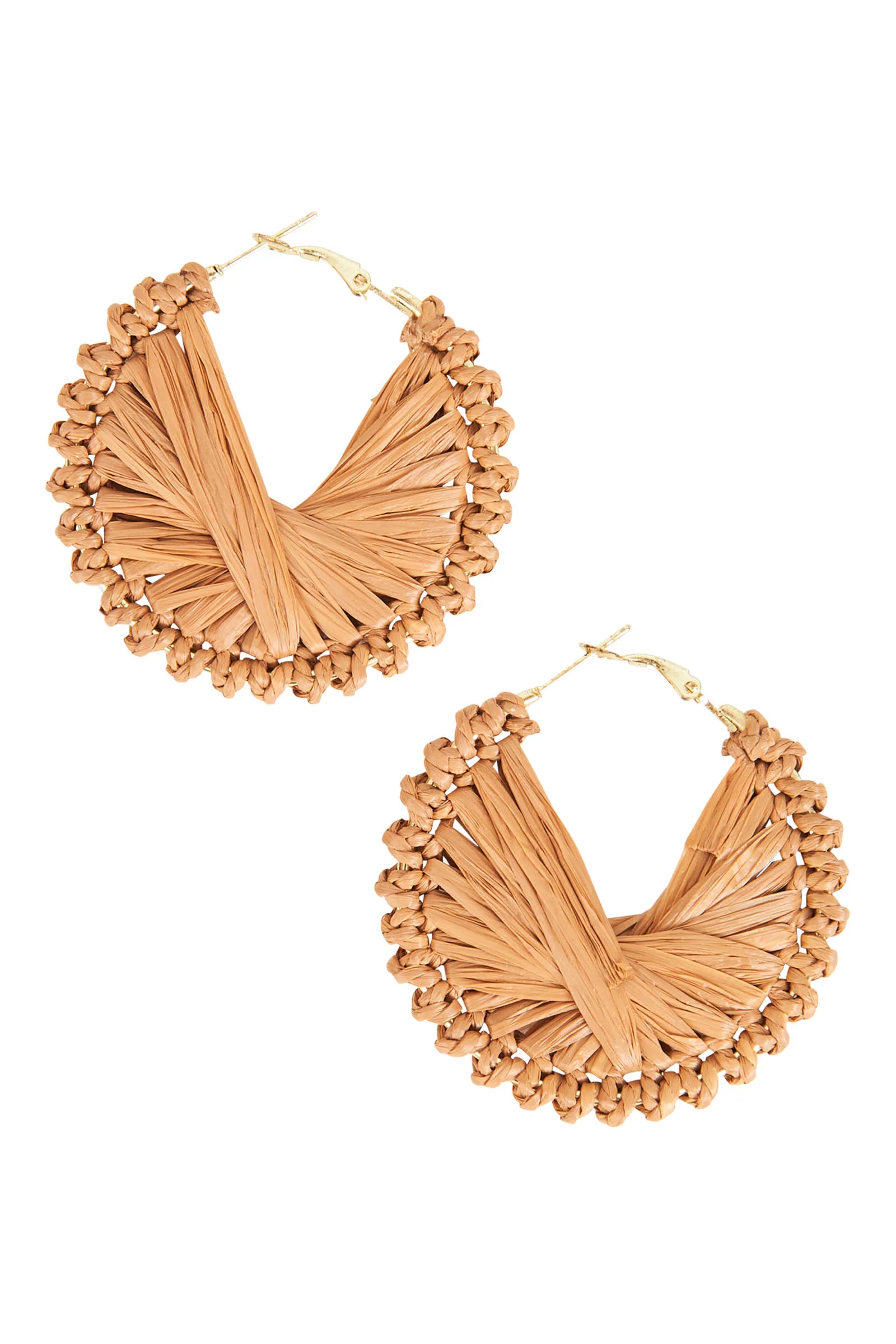 Jovial Raw Earring - Tan Hoop