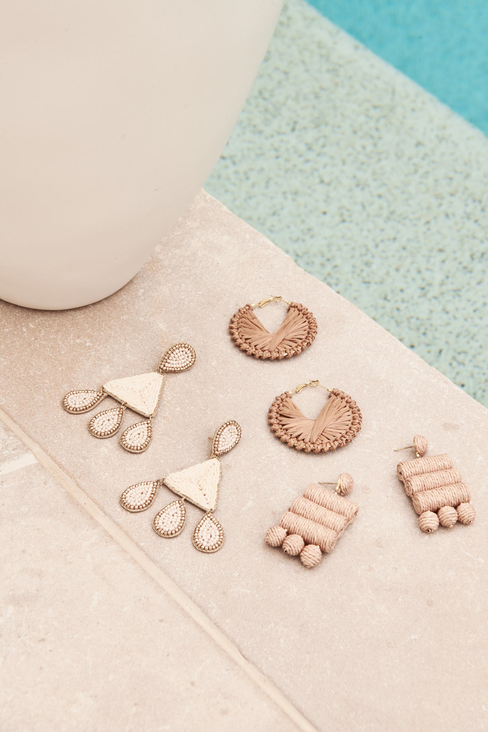 Jovial Raw Earring - Tan Drop - eb&ive Earring