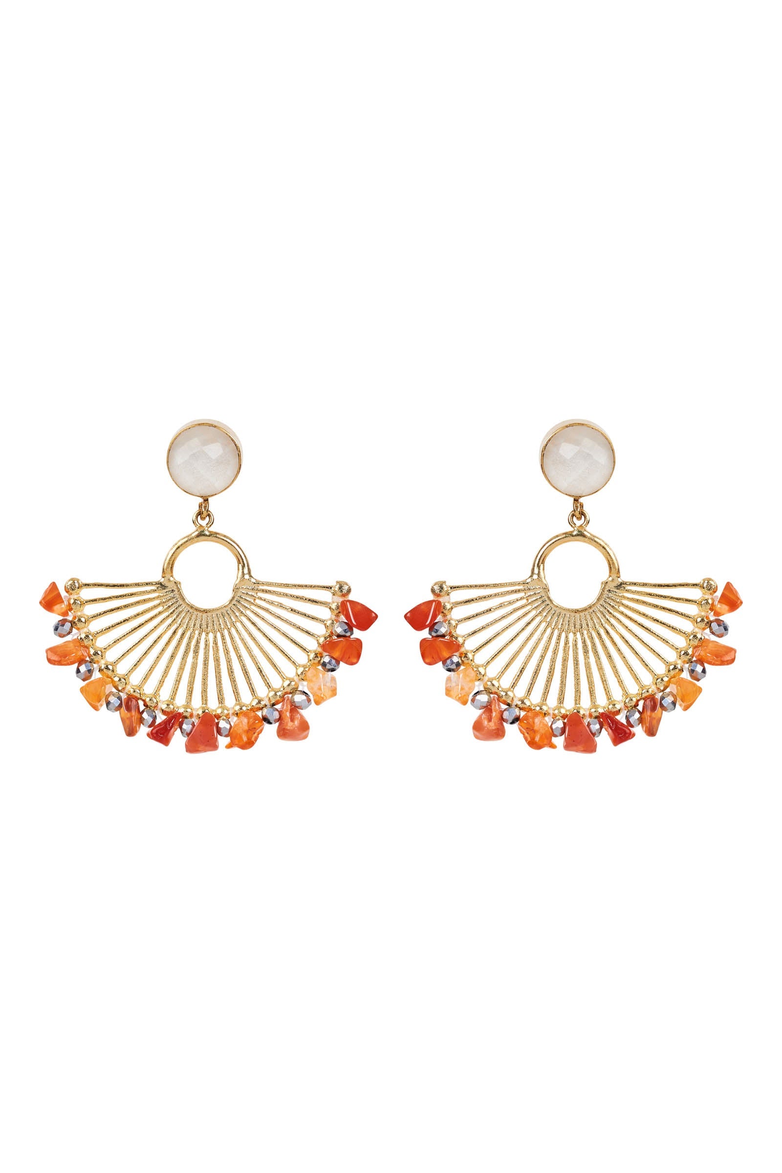 Zest Earring - Gold Fan - eb&ive Earring
