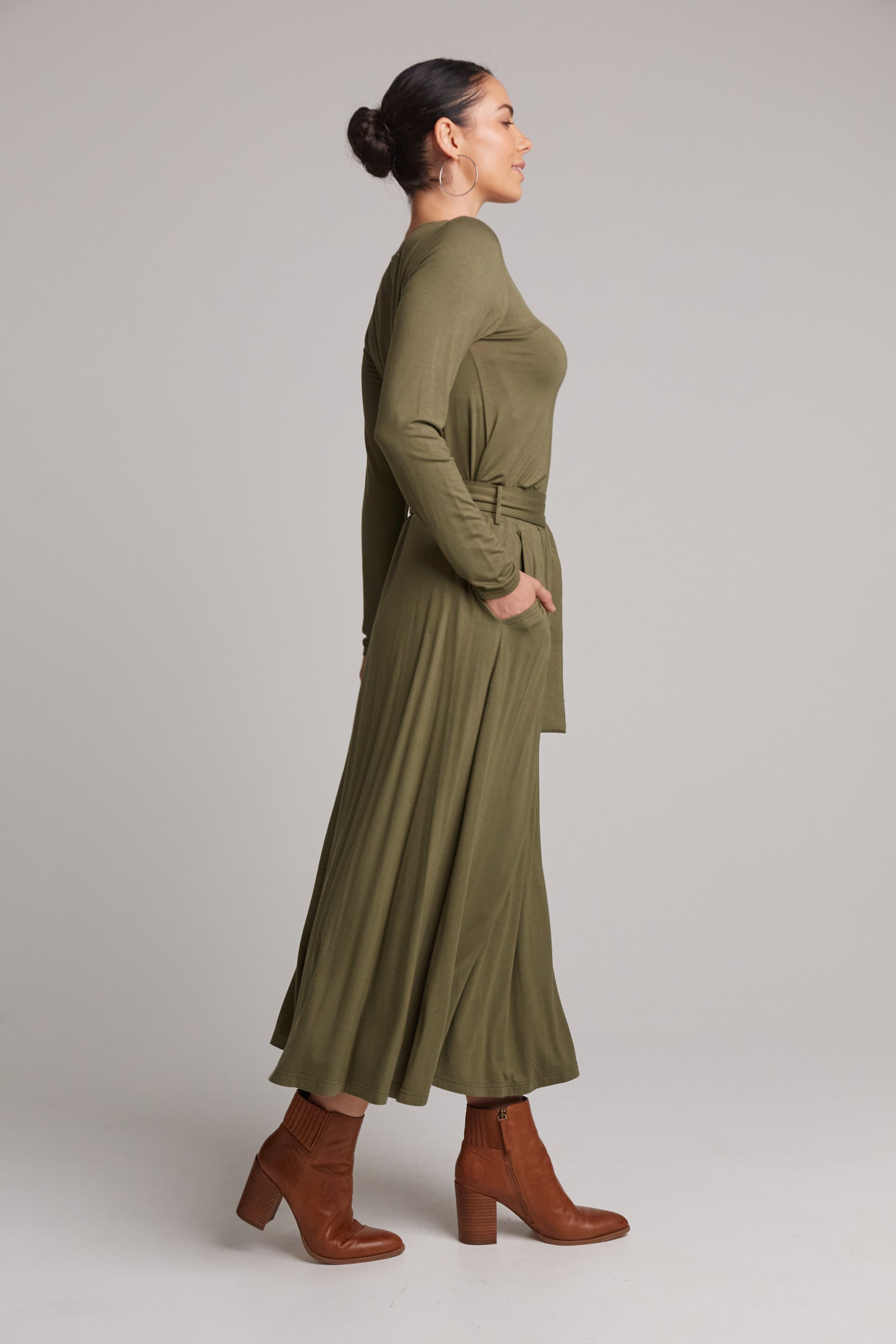 Studio Jersey Tie Skirt - Fern