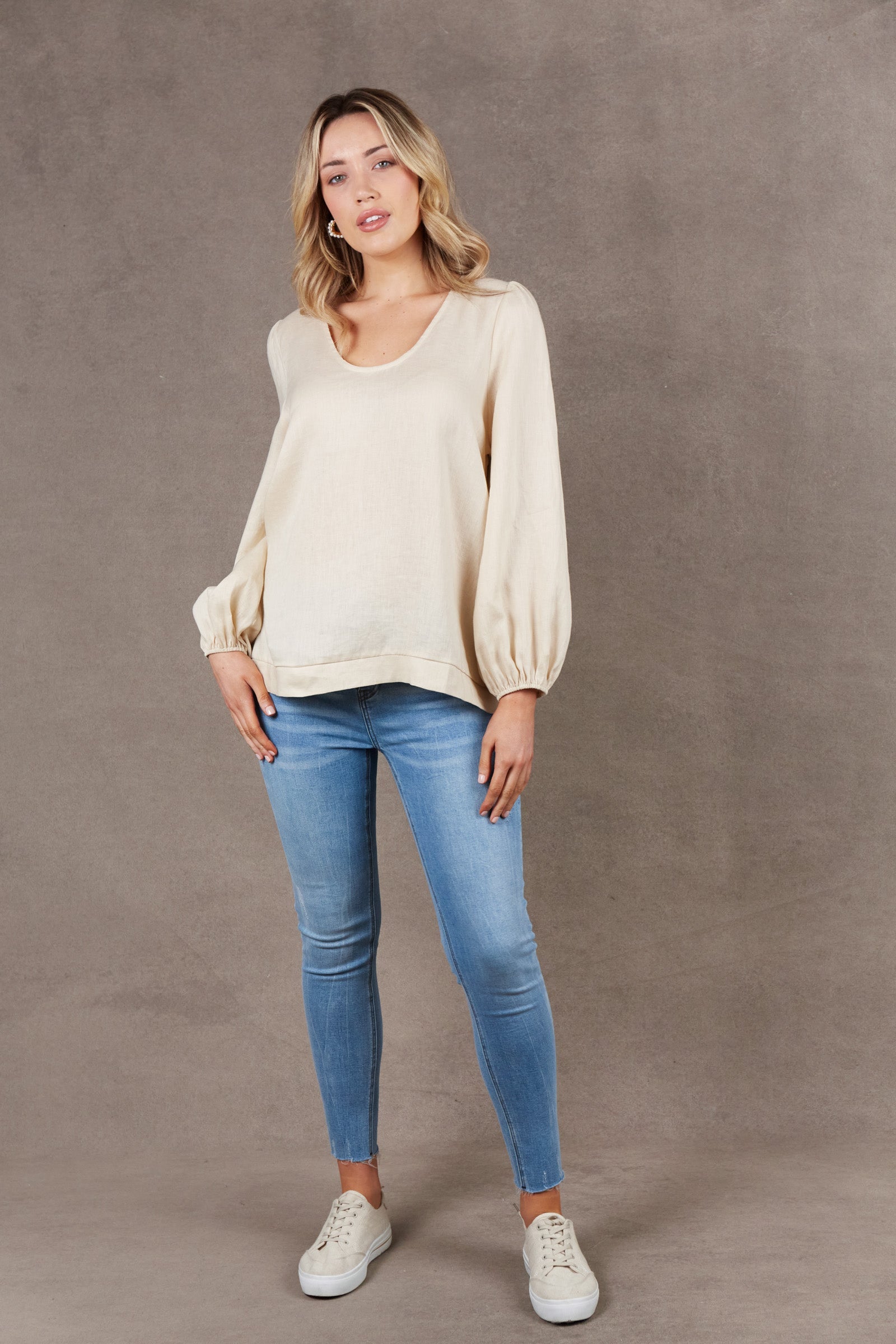 Nama Top - Vanilla - eb&ive Clothing - Top L/S Linen