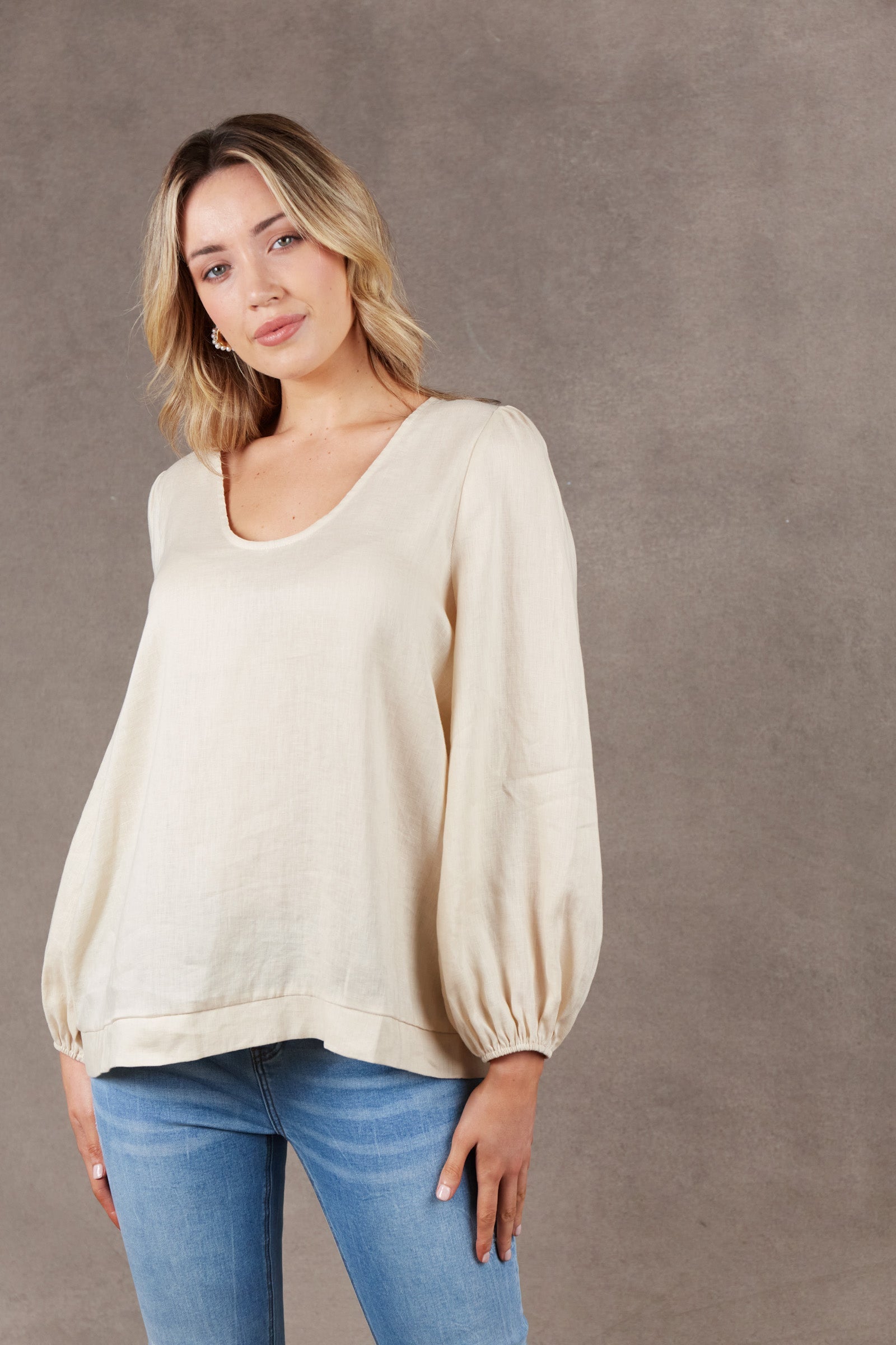 Nama Top - Vanilla - eb&ive Clothing - Top L/S Linen