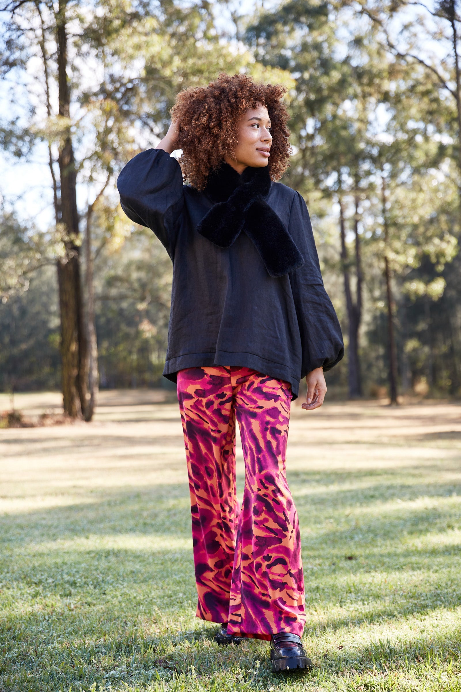 Mayan Pant - Magenta - eb&ive Clothing - Pant Wide