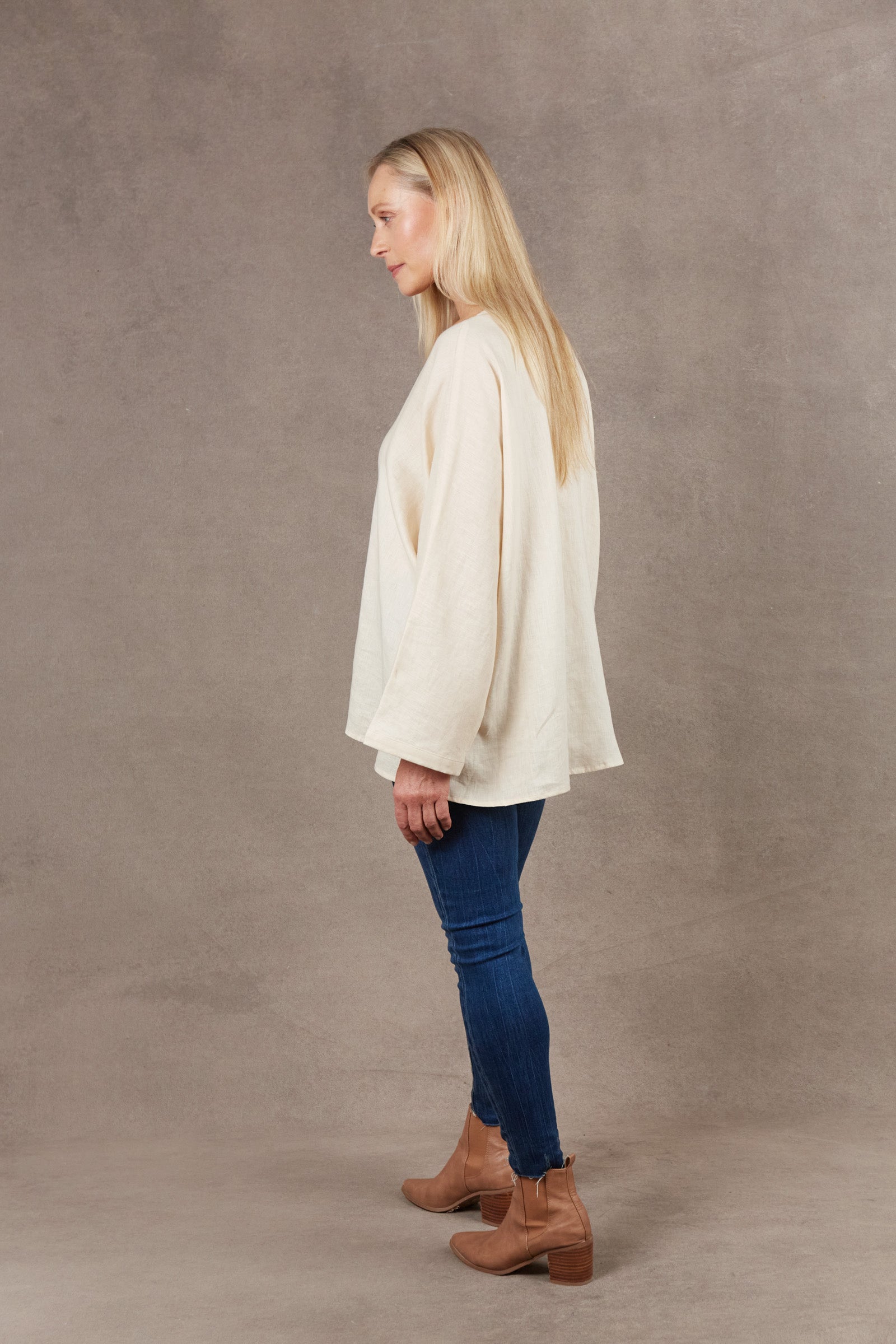 Nama Relax Top - Vanilla - eb&ive Clothing - Top L/S Linen One Size