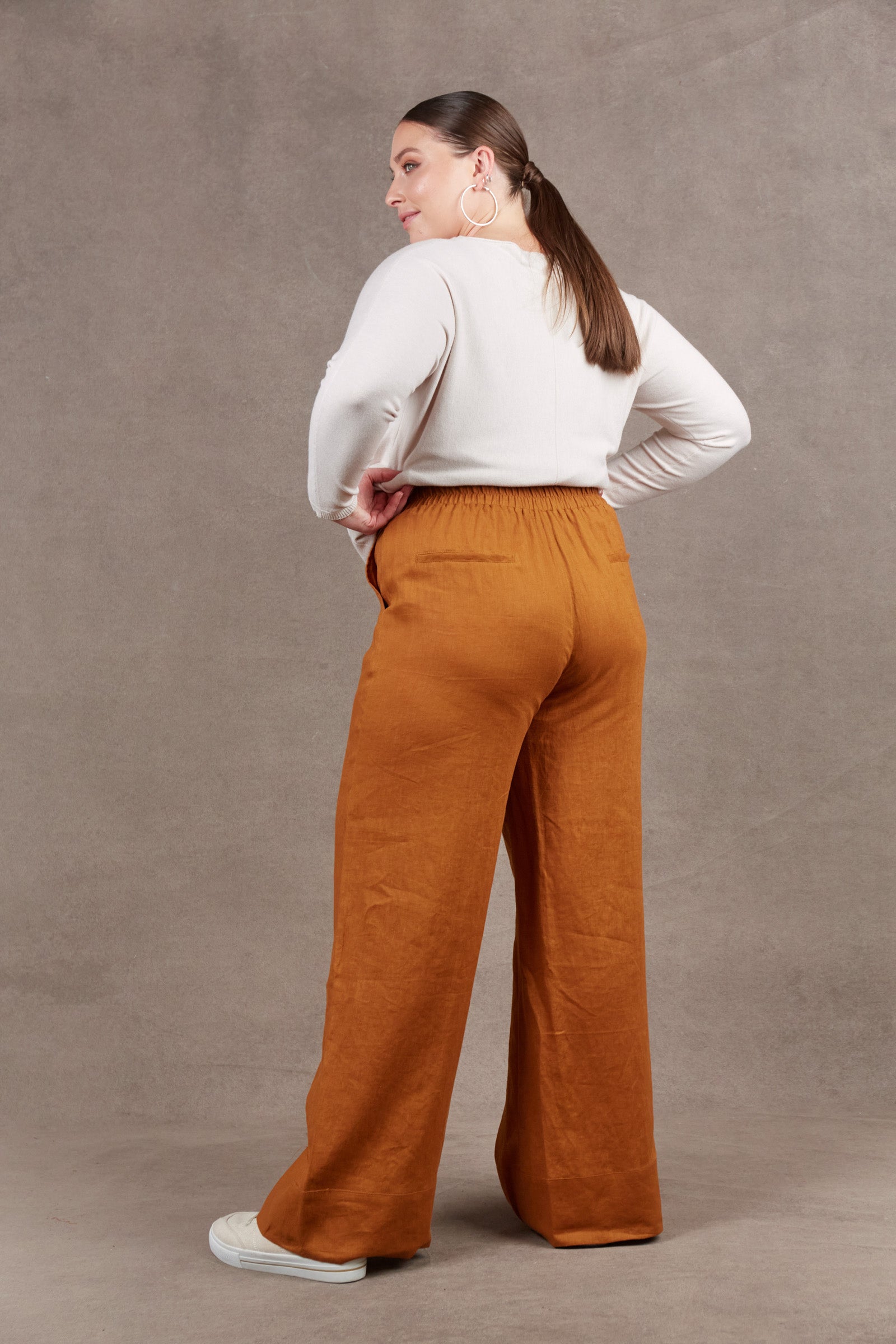 Nama Pant - Ochre - eb&ive Clothing - Pant Relaxed Linen