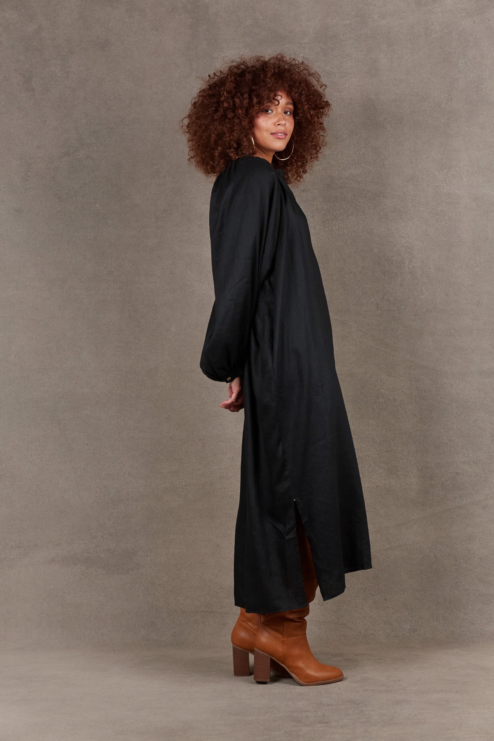 Nama Dress - Ebony - eb&ive Clothing - Dress Maxi Linen