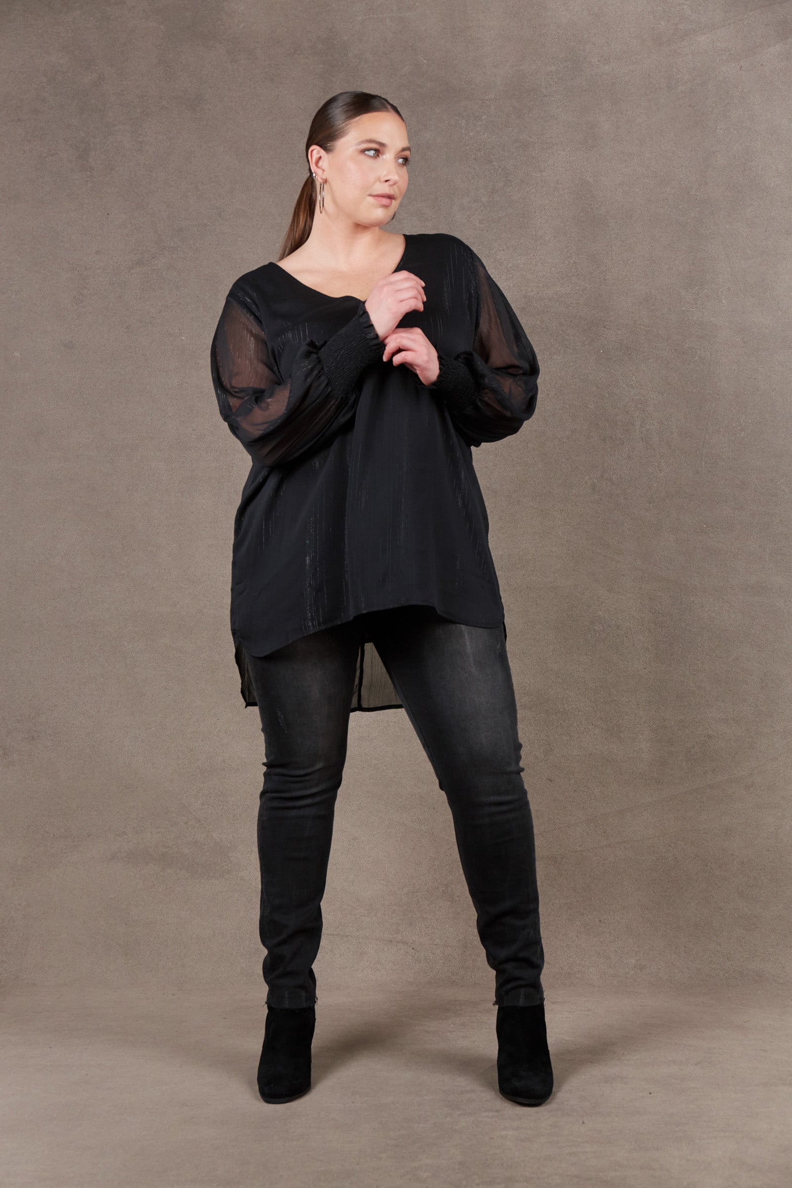 Bantu Top - Ebony - eb&ive Clothing - Top L/S