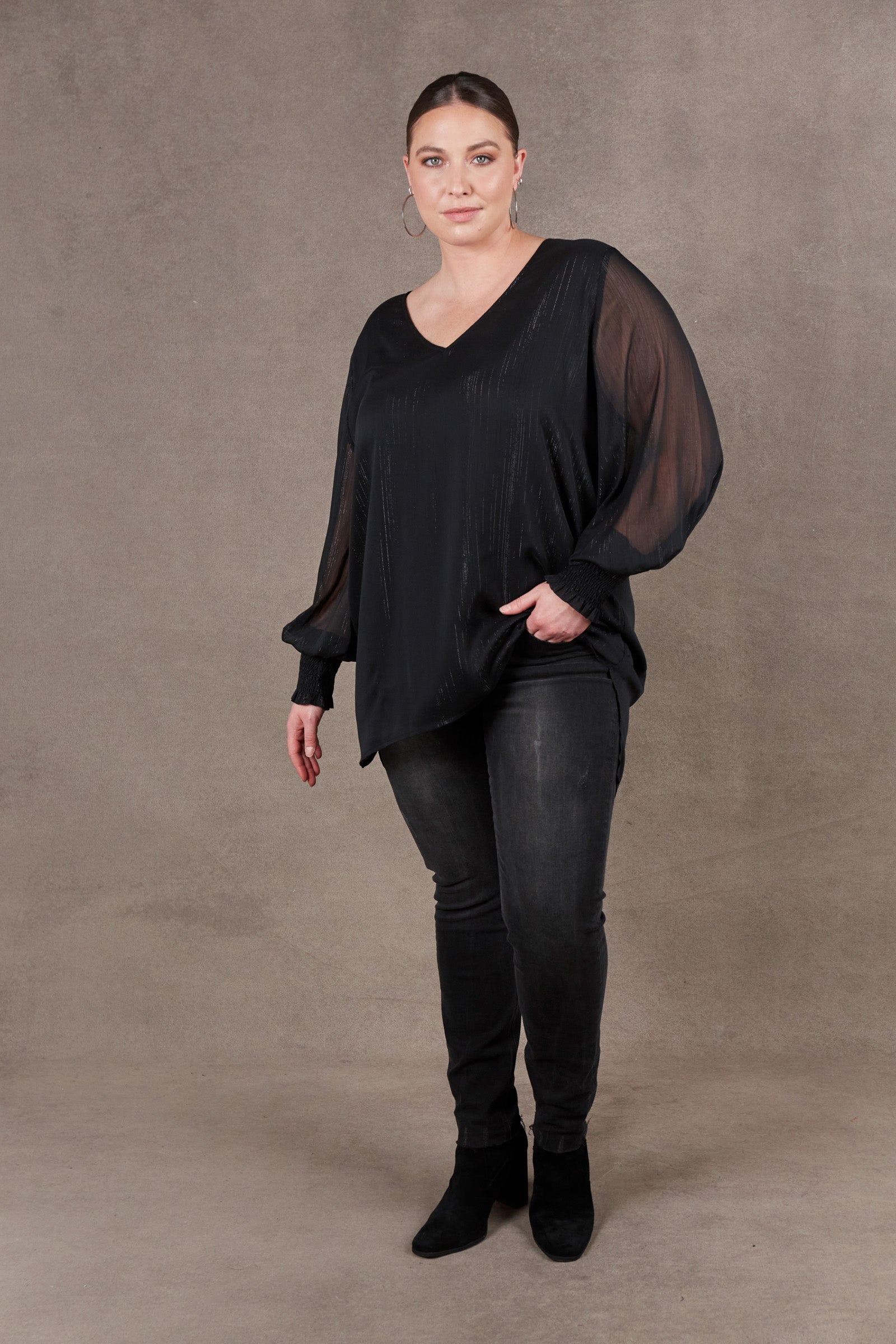 Bantu Top - Ebony - eb&ive Clothing - Top L/S