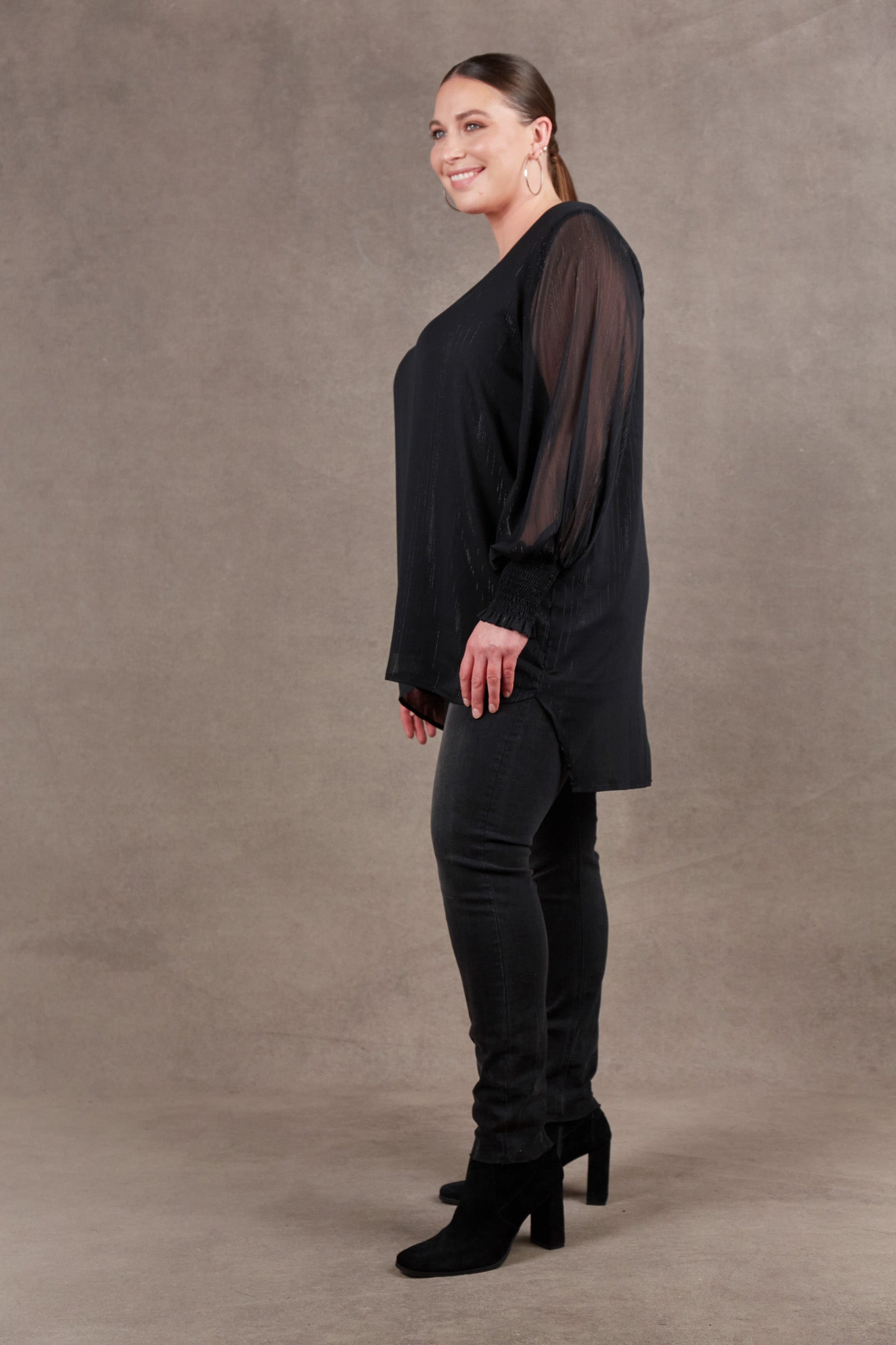 Bantu Top - Ebony - eb&ive Clothing - Top L/S