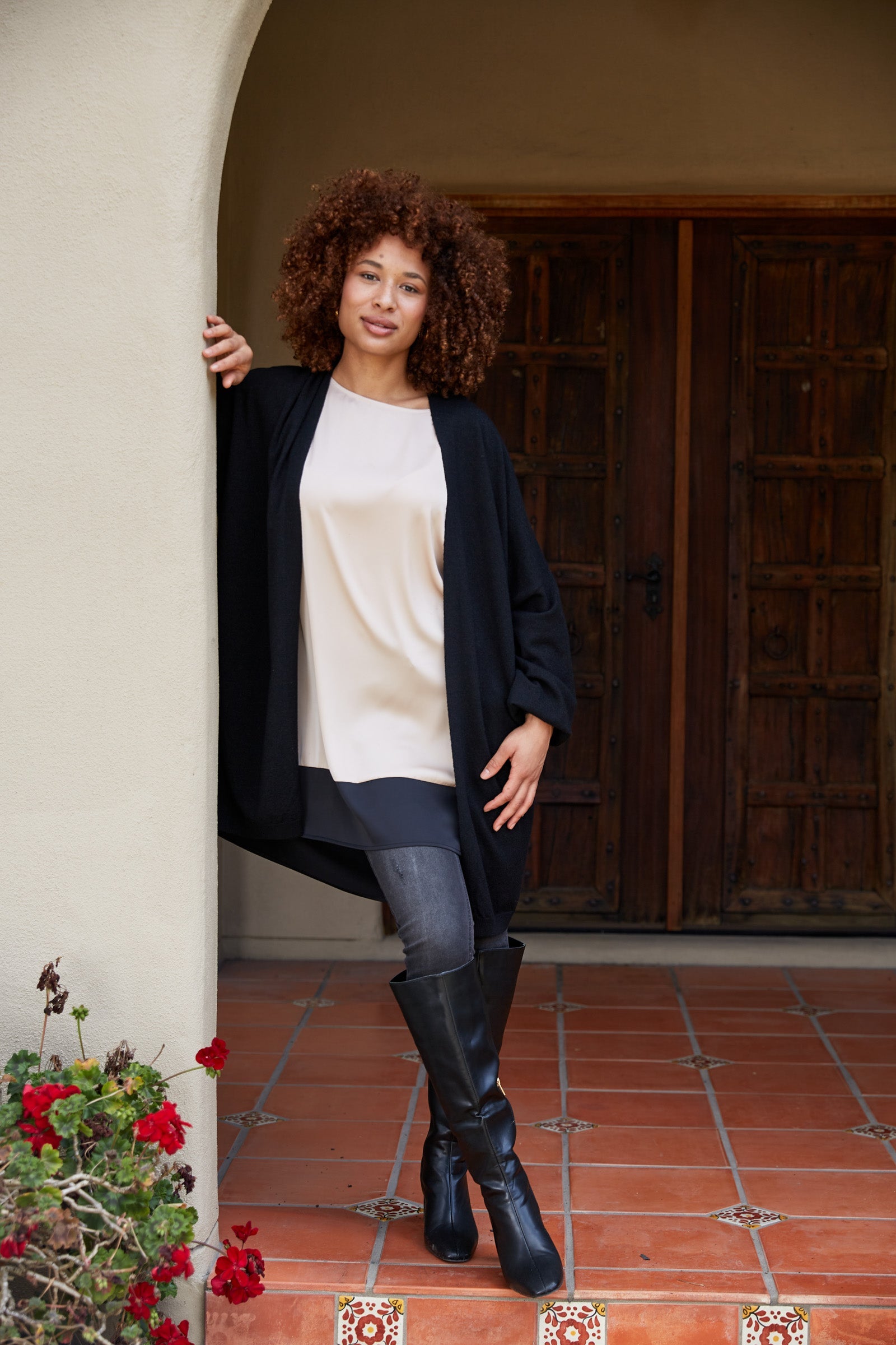 Irula Cardigan - Ebony - eb&ive Clothing - Knit Cardigan