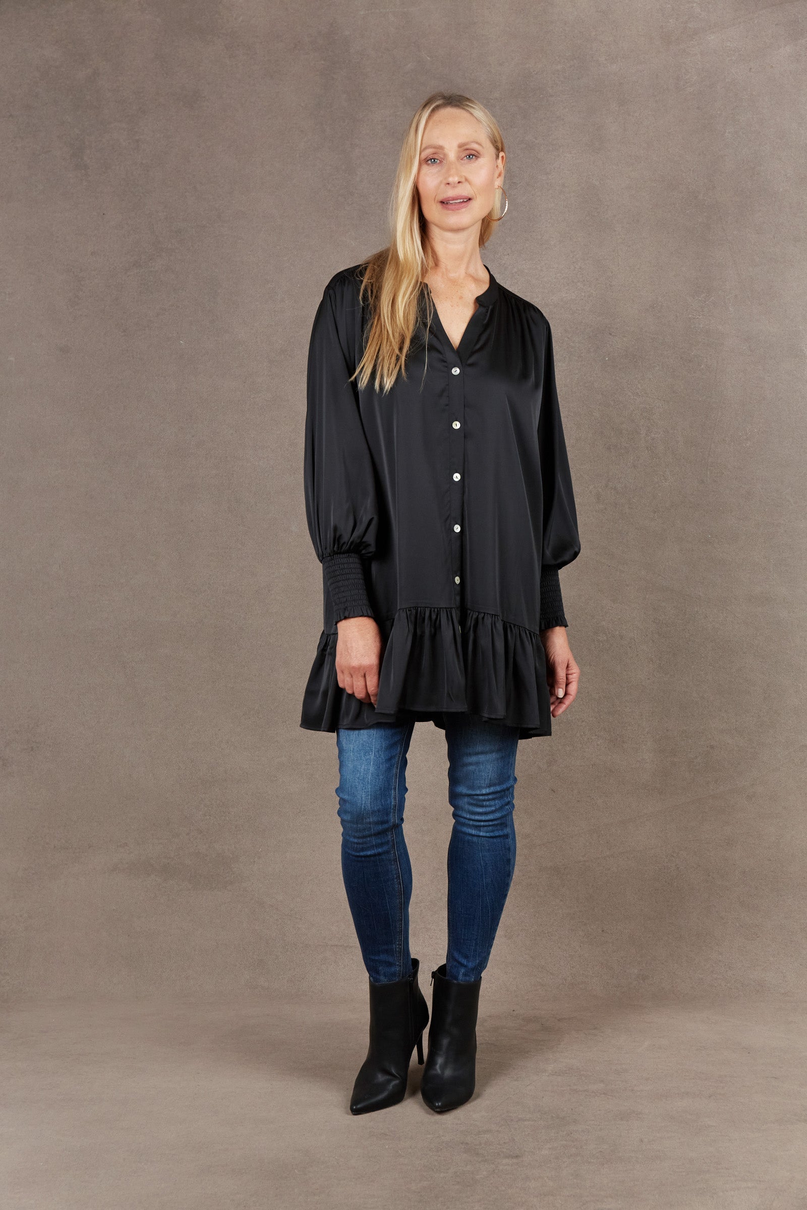 Norse Blouse - Ebony - eb&ive Clothing - Top Dress One Size