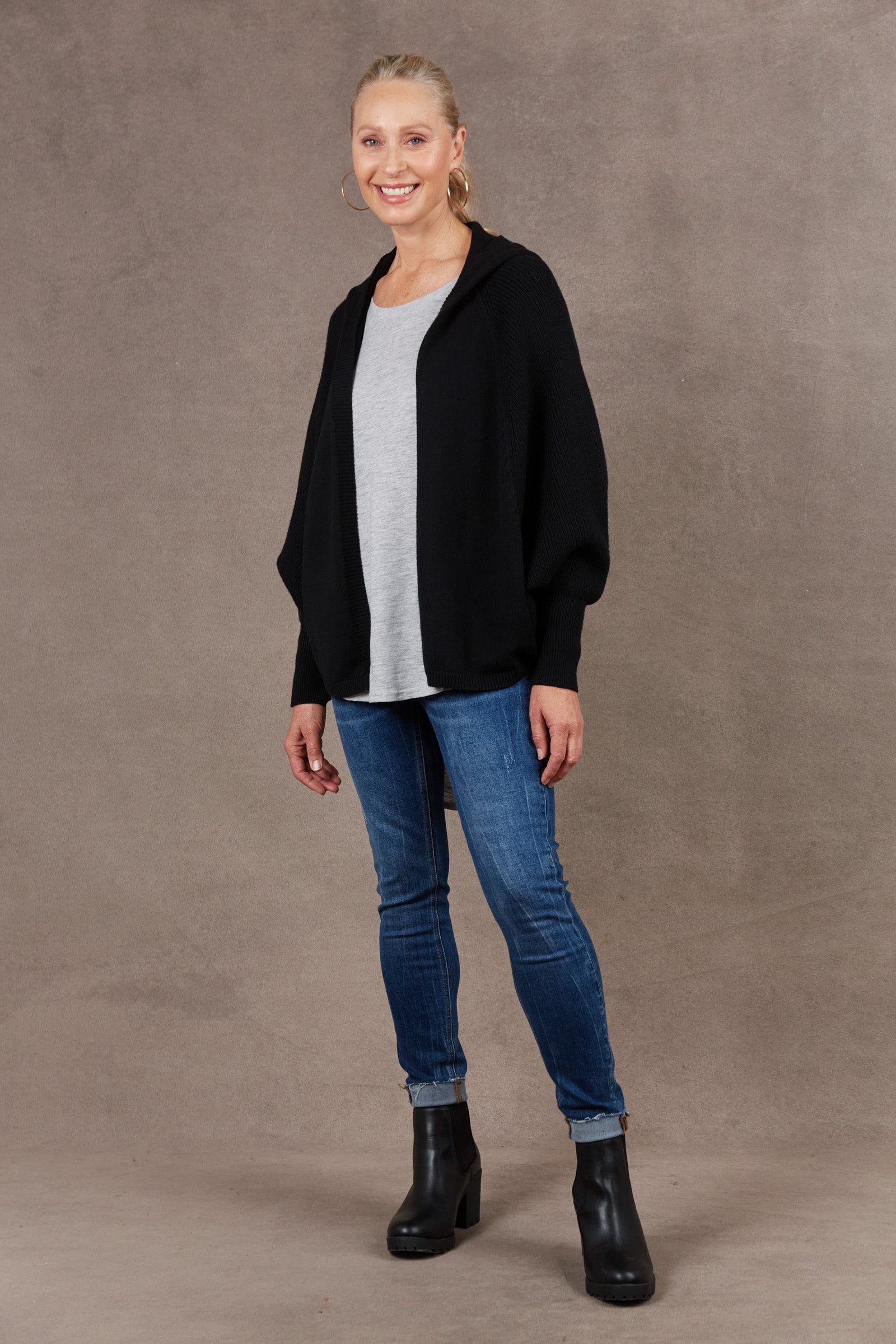 Nawi Cardigan - Ebony - eb&ive Clothing - Knit Cardigan