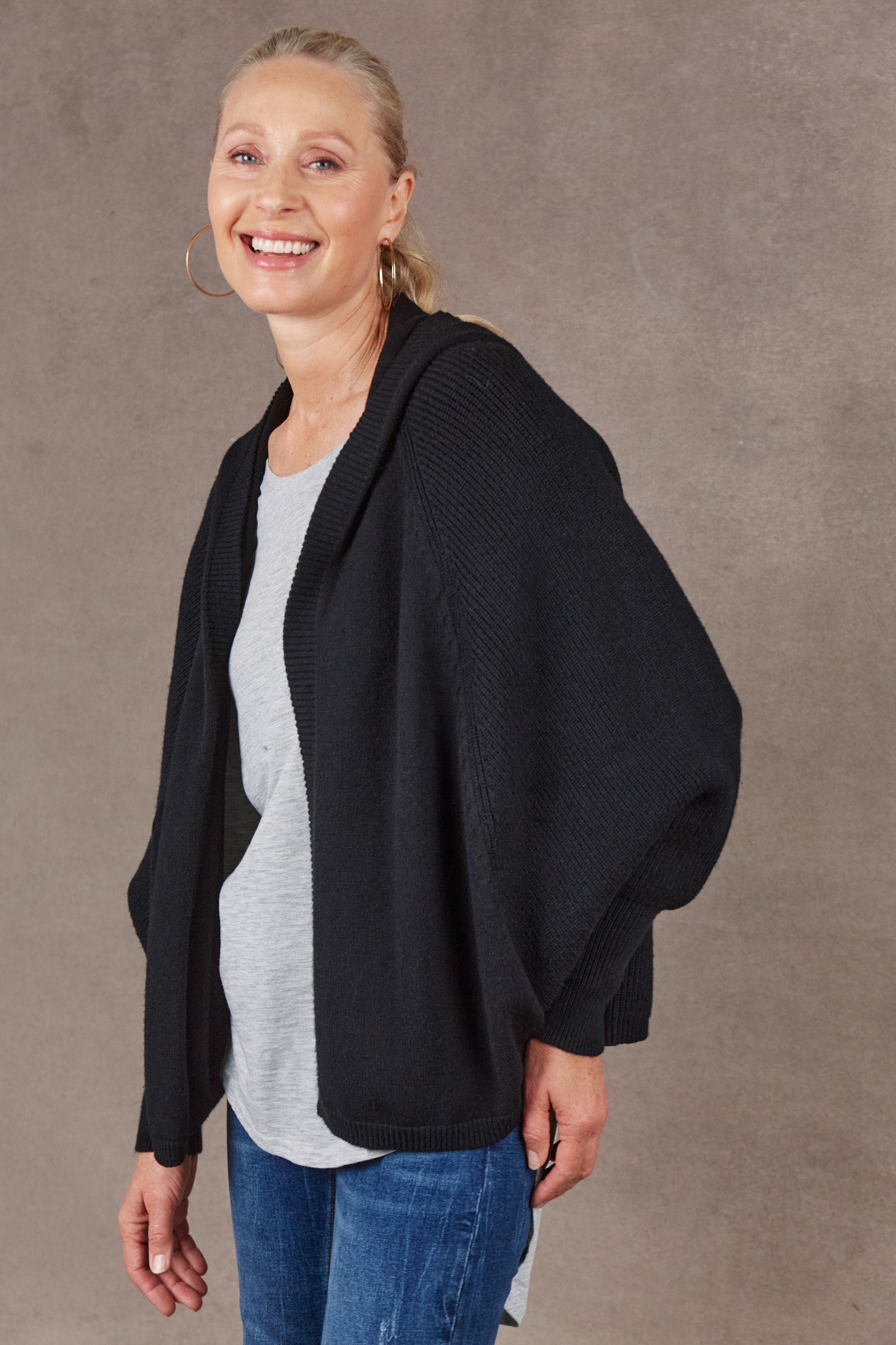 Nawi Cardigan - Ebony - eb&ive Clothing - Knit Cardigan