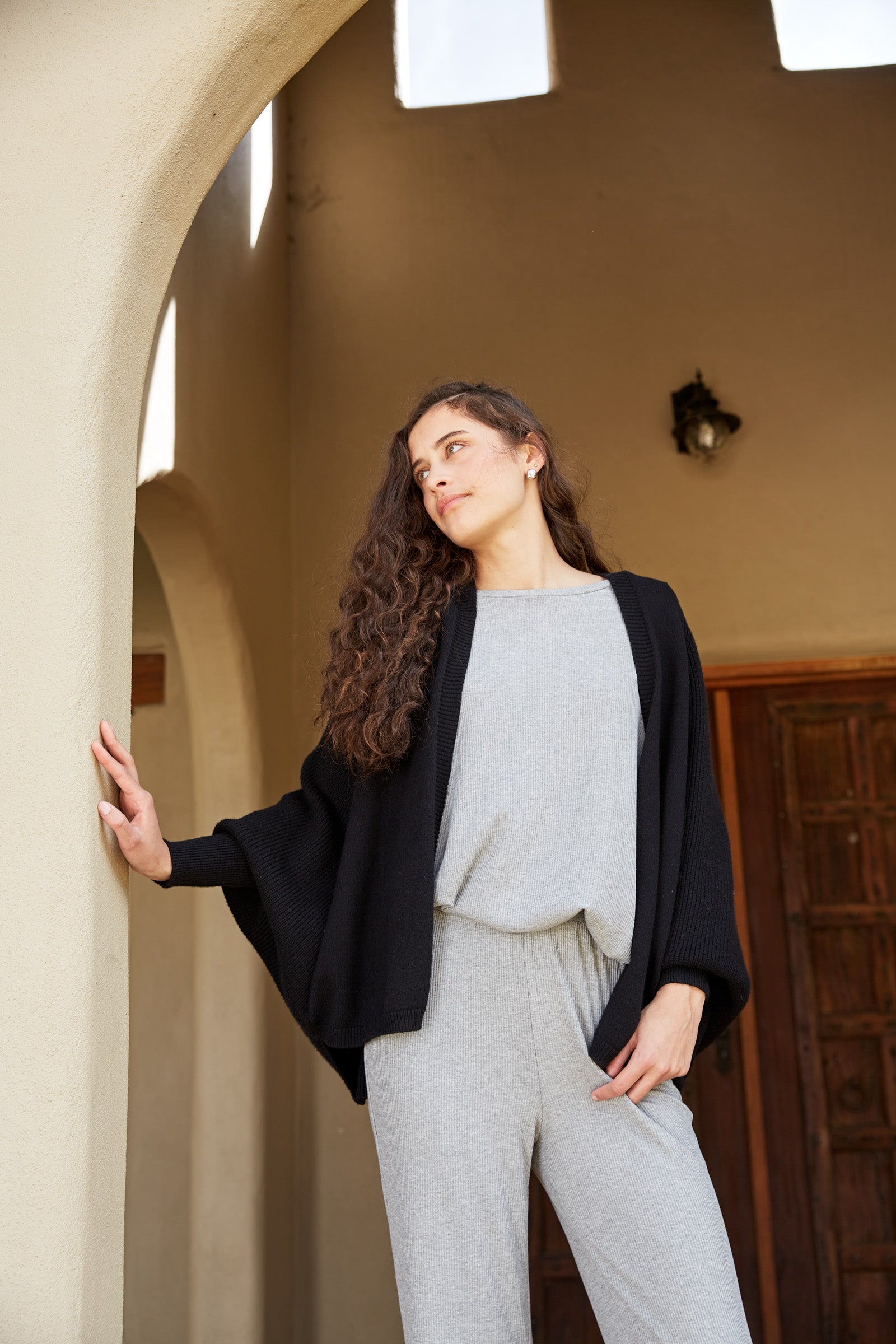 Nawi Cardigan - Ebony - eb&ive Clothing - Knit Cardigan