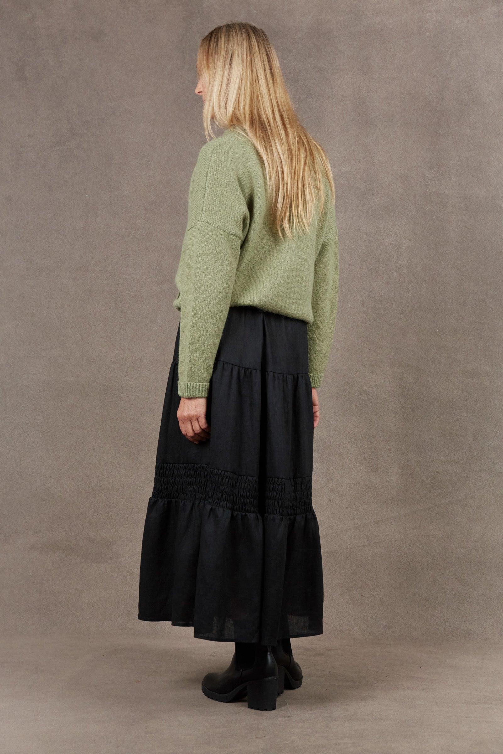 Paarl Crossover Knit - Sage - eb&ive Clothing - Knit Jumper