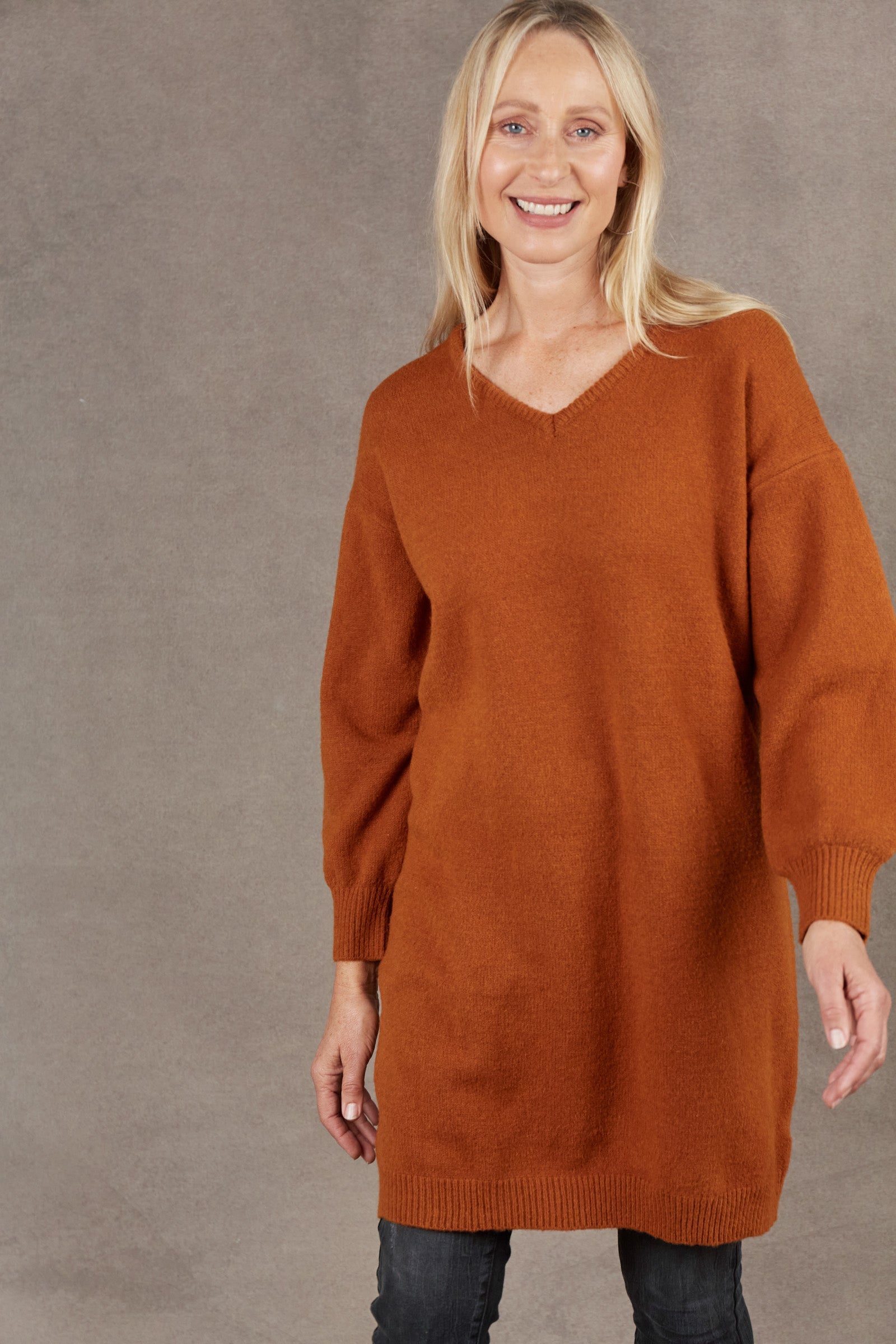 Paarl Midi Knit - Ochre - eb&ive Clothing - Knit Jumper One Size