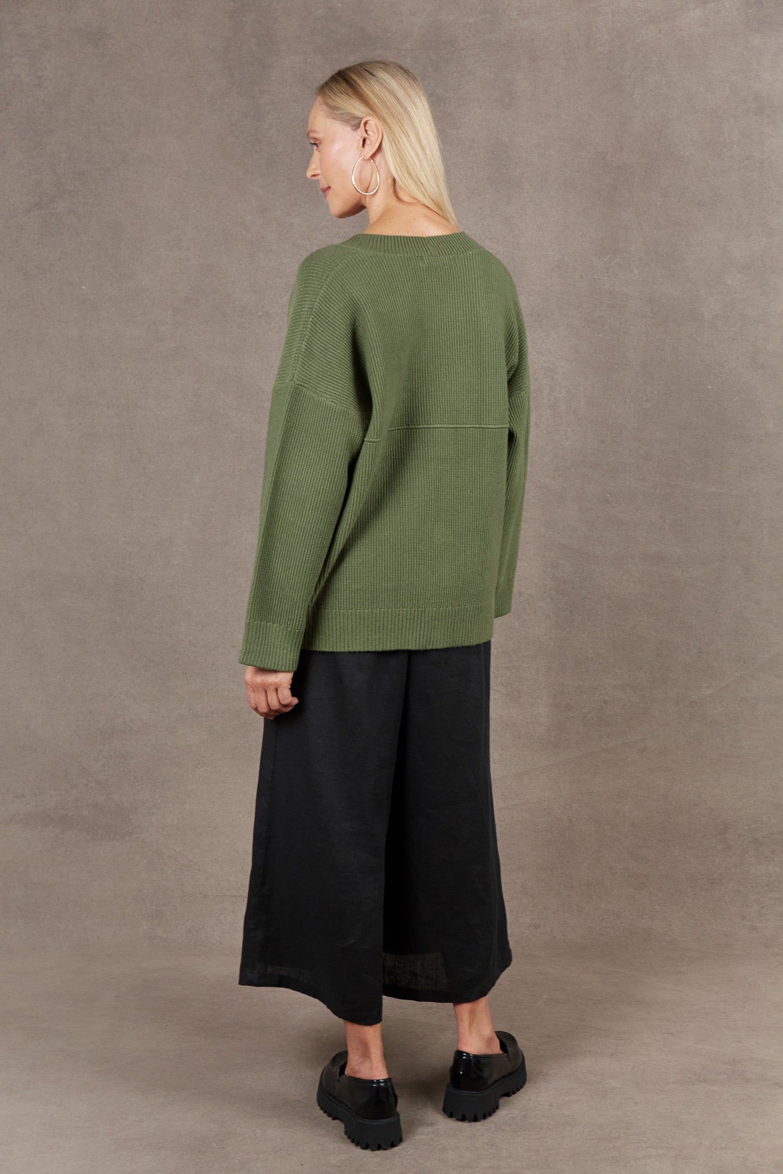 Nakako Pocket Cardigan - Moss - eb&ive Clothing - Knit Cardigan Short