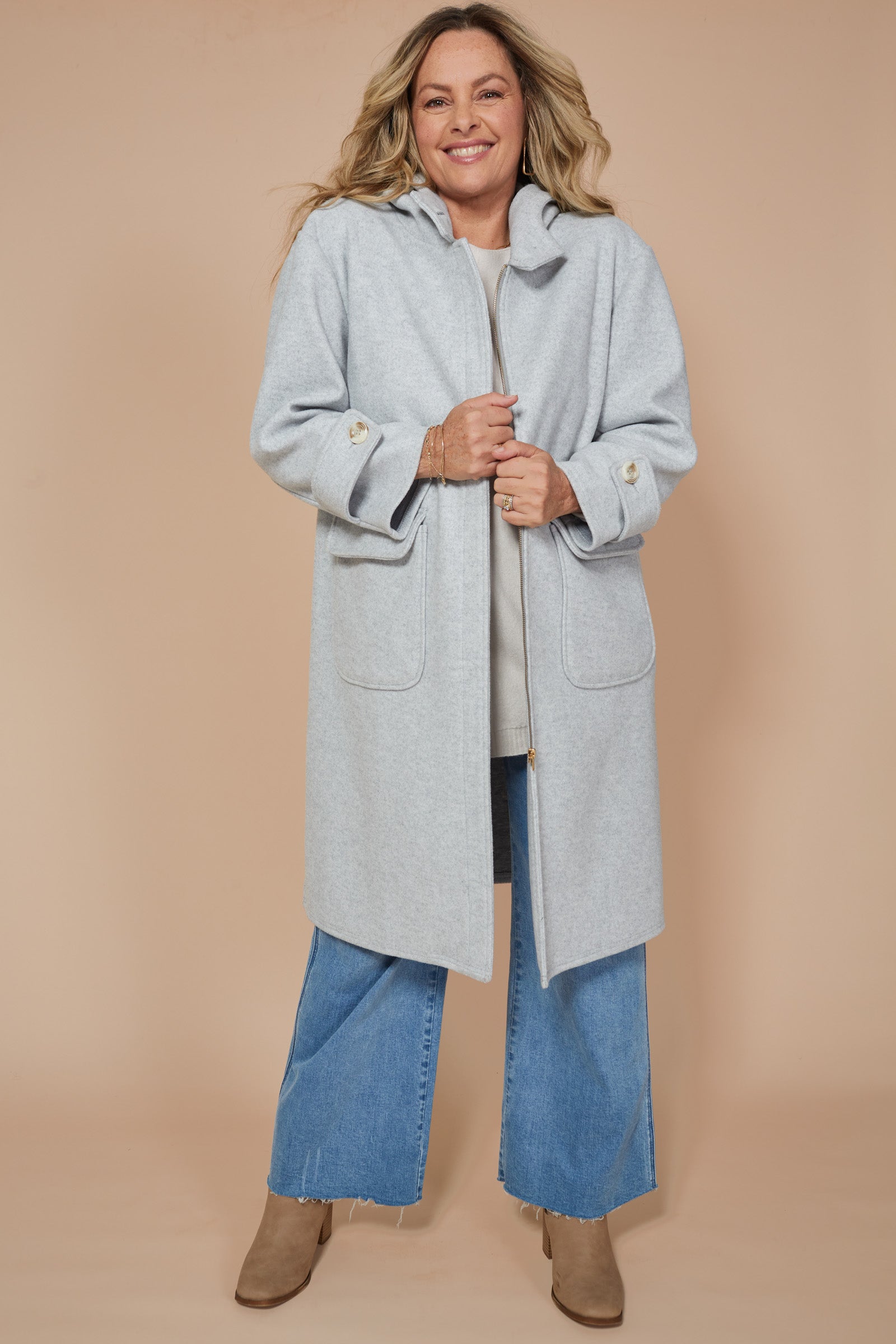 Mohave Hood Jacket - Grey - eb&ive Clothing - Jacket