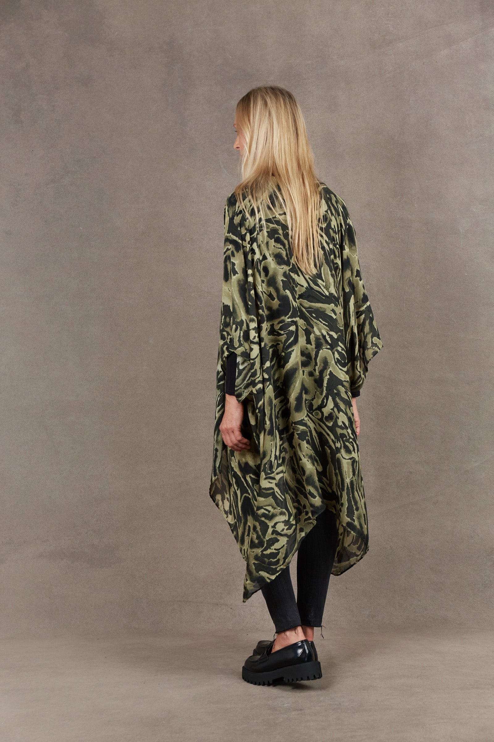 Mayan Cape - Fern - eb&ive Clothing - Kimono Cape Short One Size