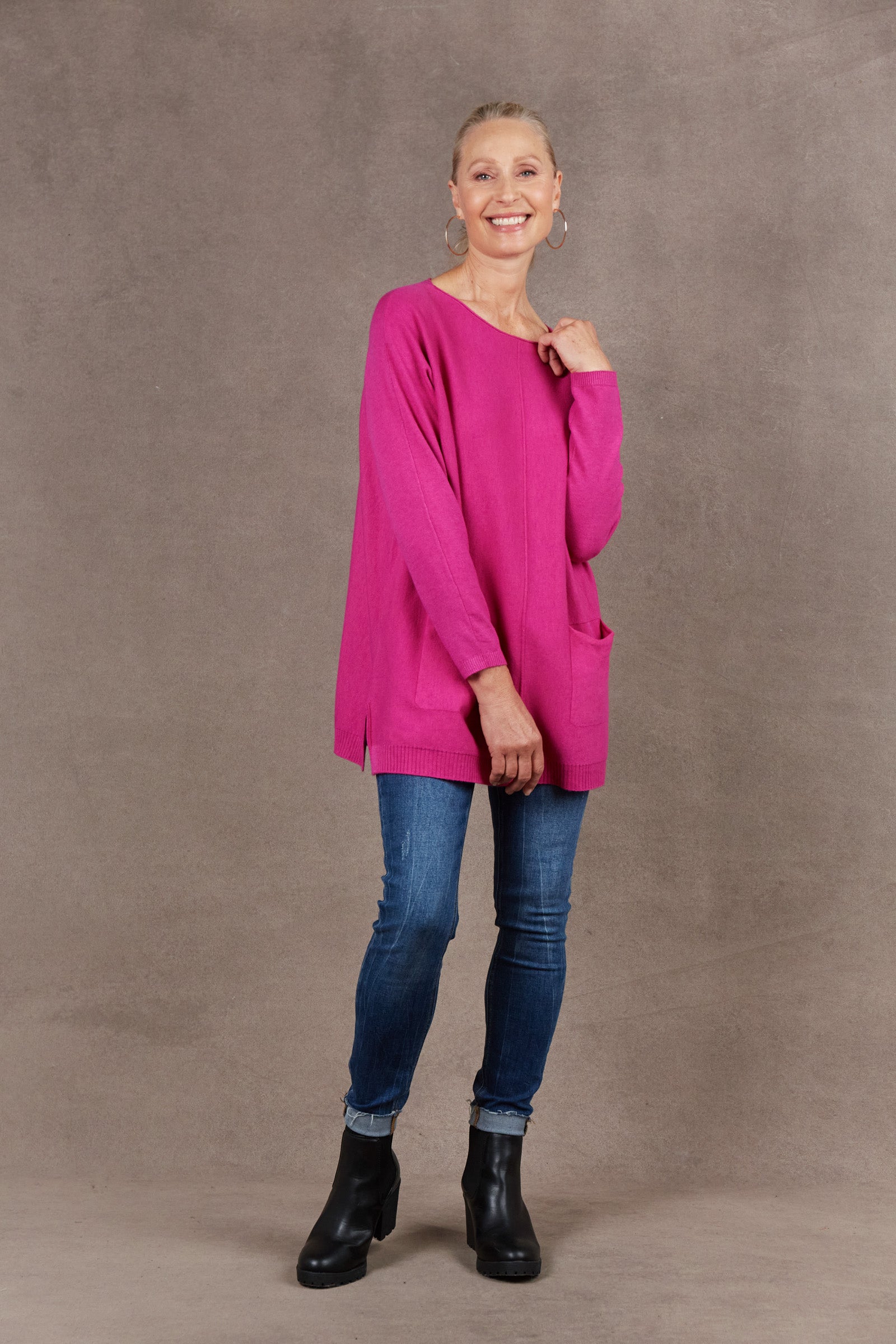 Alawa Knit - Magenta - eb&ive Clothing - Knit Jumper One Size