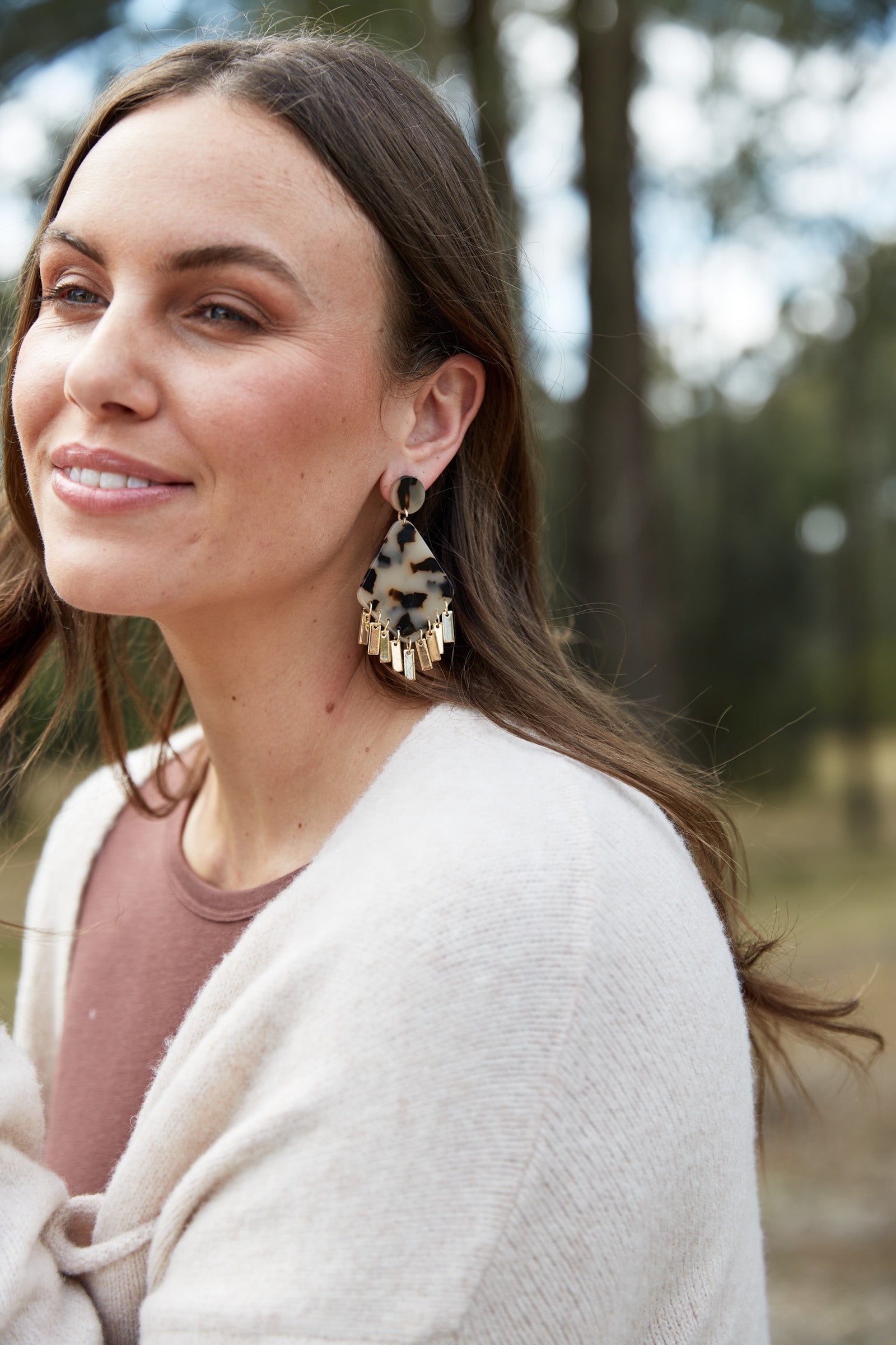 Nama Drop Earring - Tortoise - eb&ive Earring