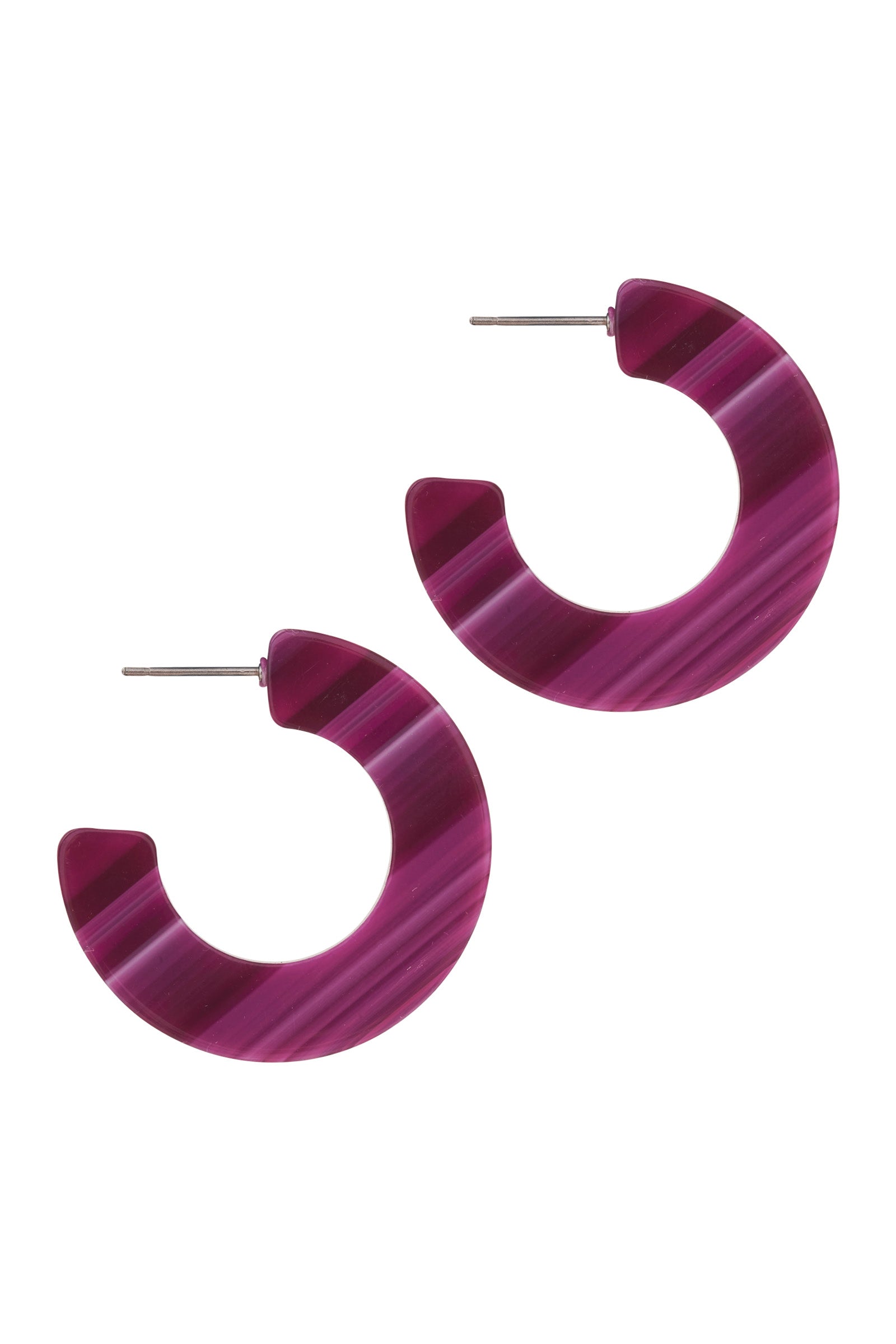 Alawa Hoop Earring - Magenta - eb&ive Earring