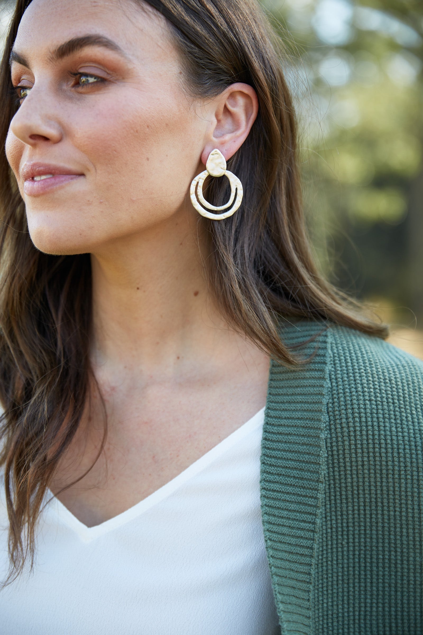 Meta Earring - Silver Circle - eb&ive Earring