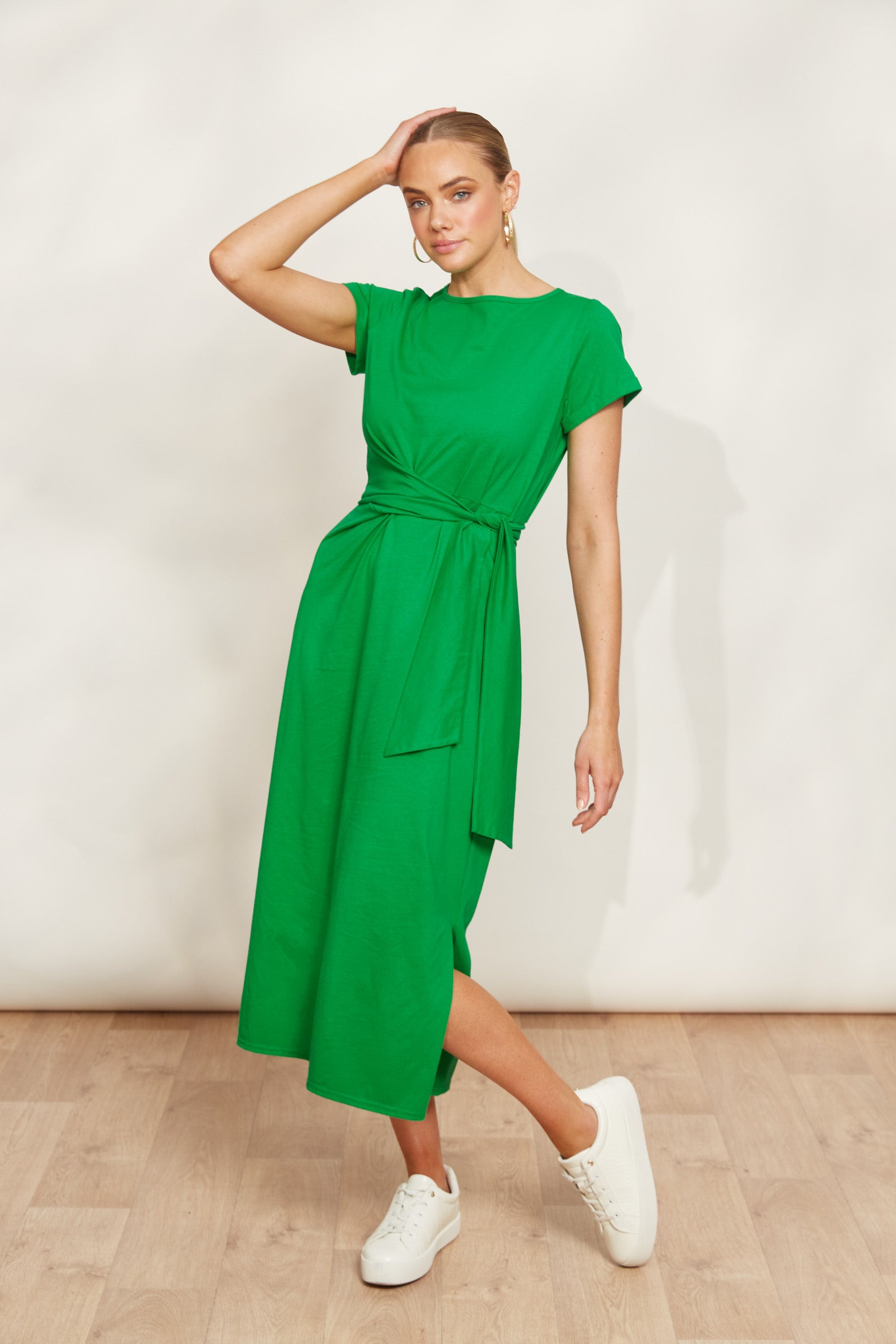 Verano Tie Dress - Emerald