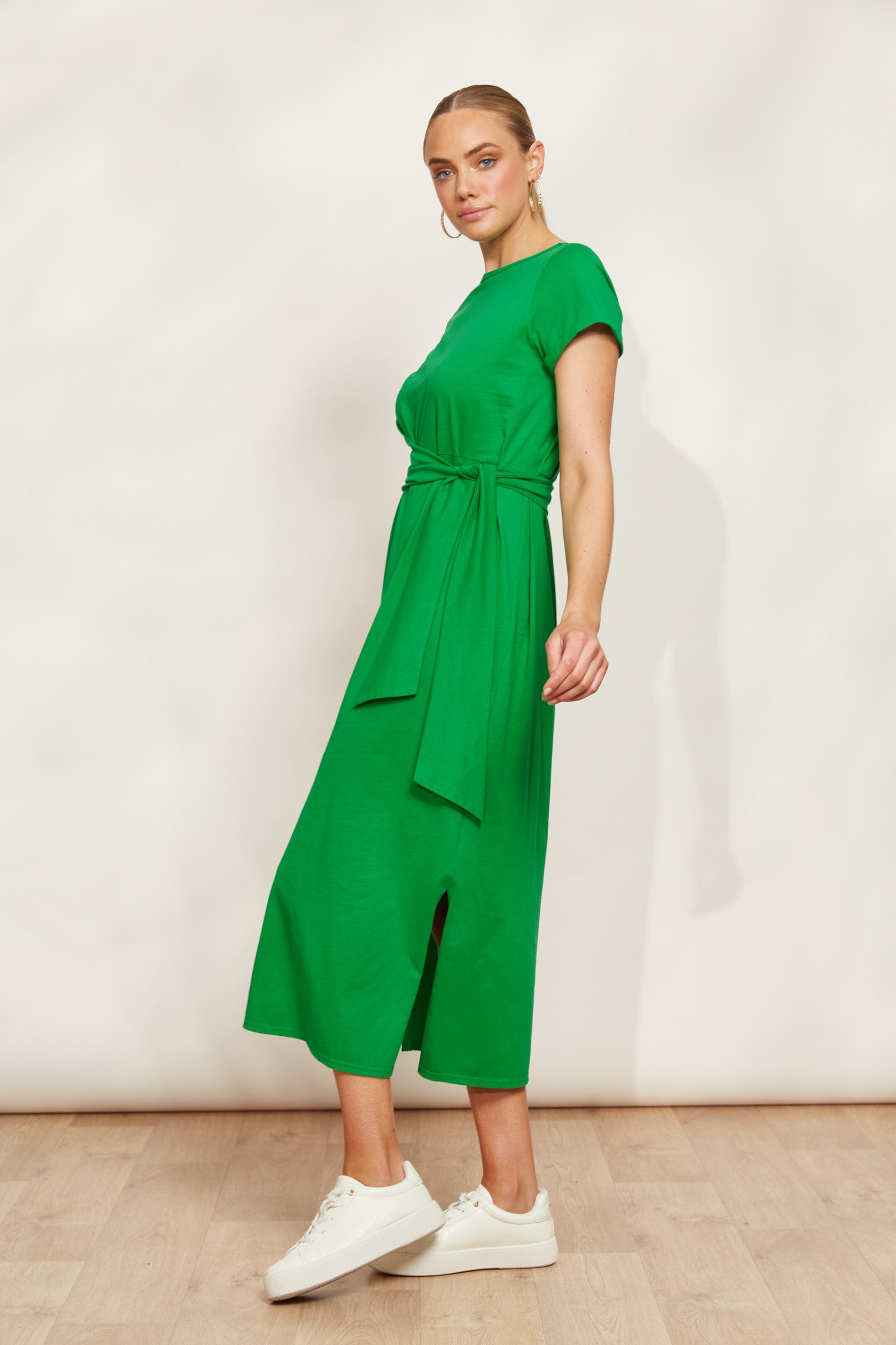 Verano Tie Dress - Emerald