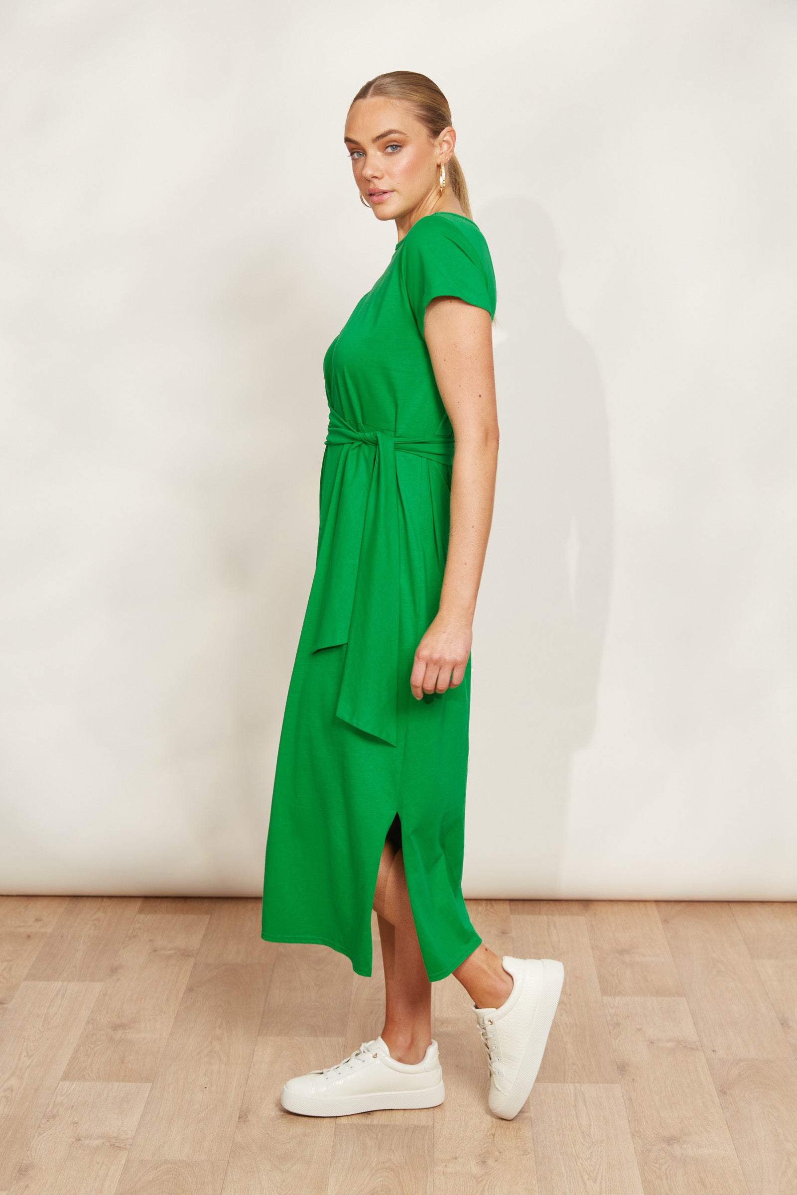 Verano Tie Dress - Emerald