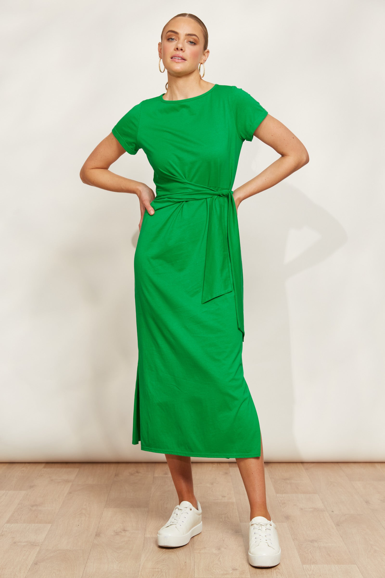 Verano Tie Dress - Emerald