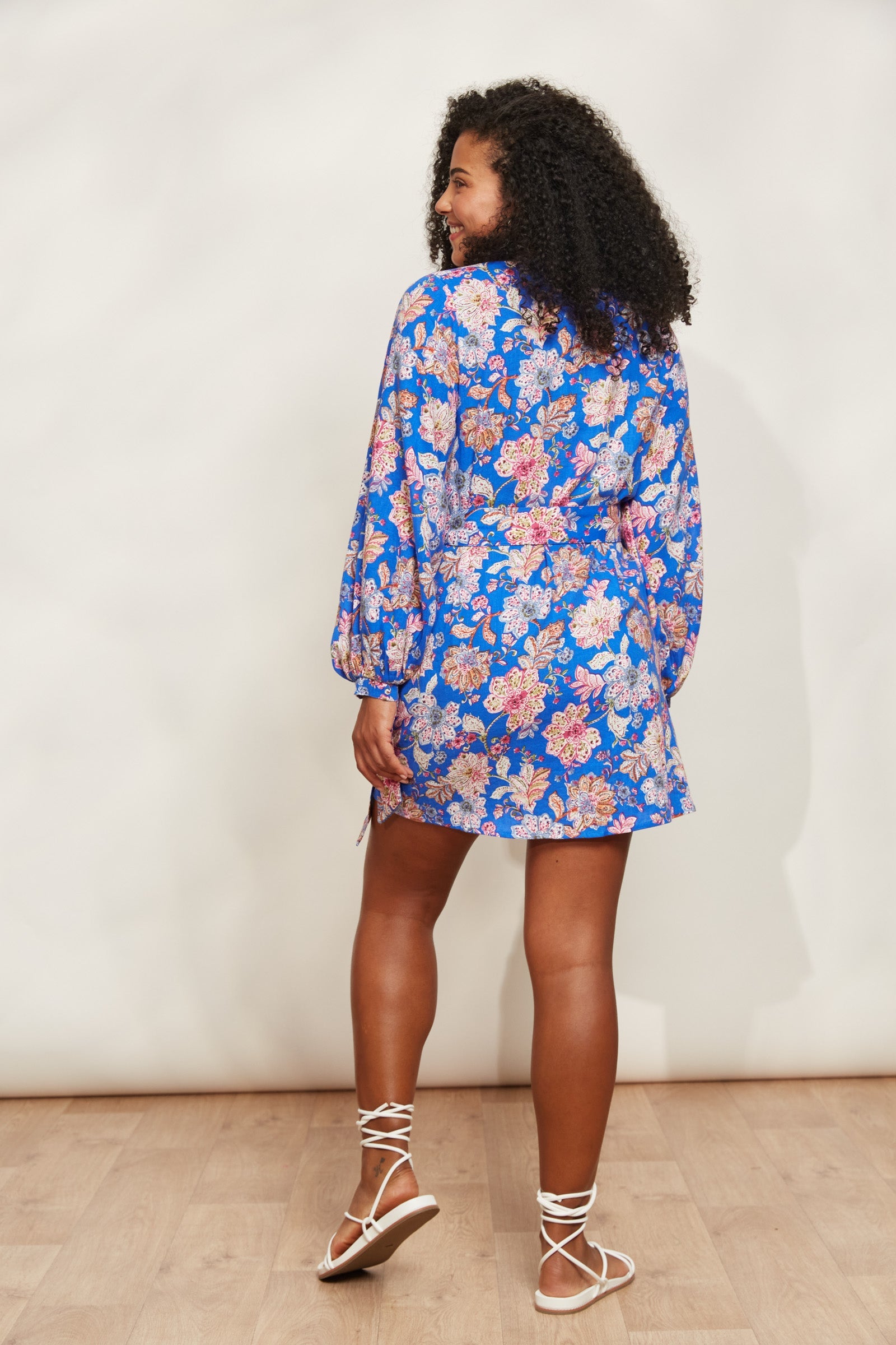 Seraphic Wrap Dress - Palme - eb&ive Clothing - Dress Mini Linen