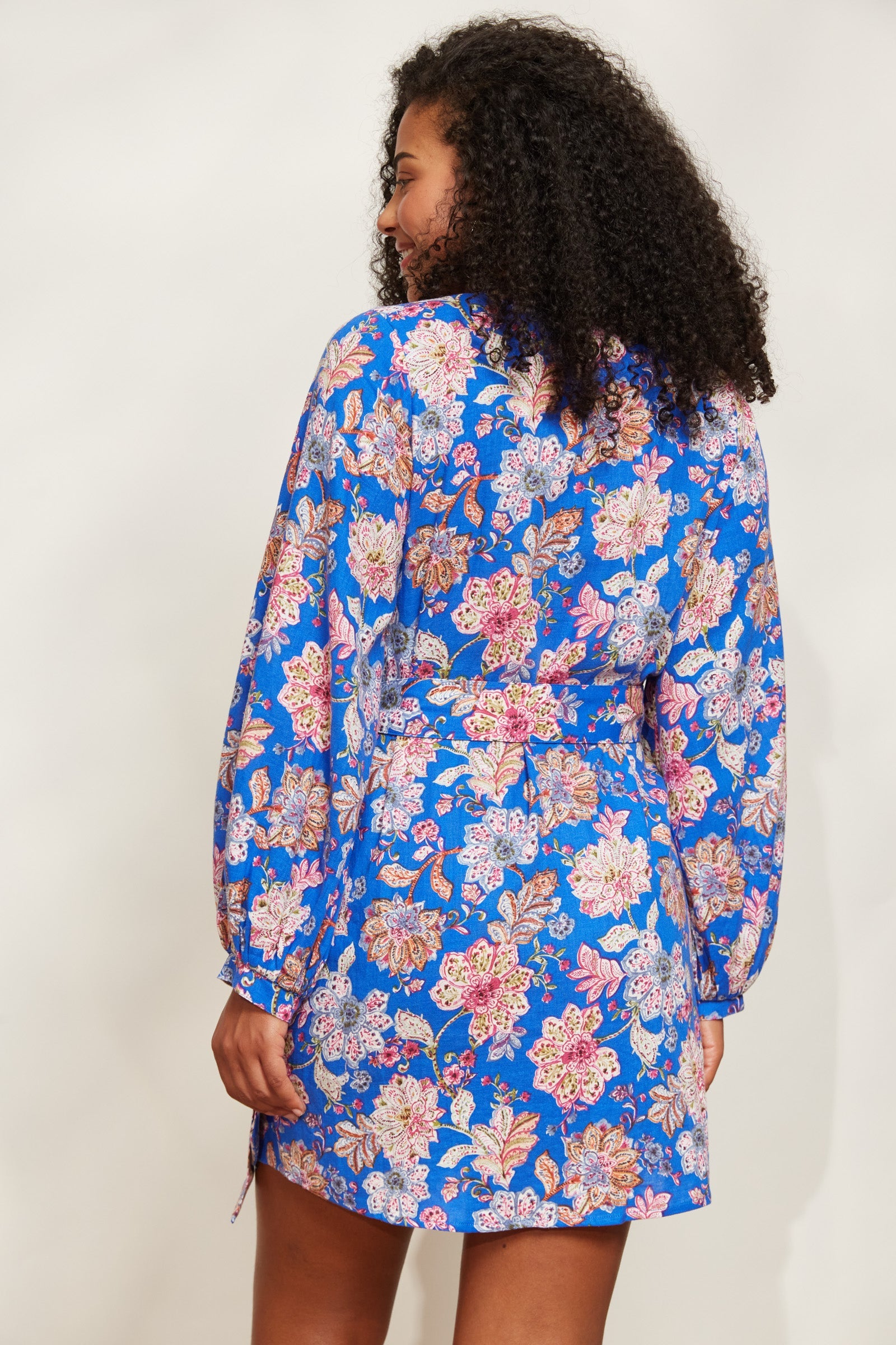 Seraphic Wrap Dress - Palme - eb&ive Clothing - Dress Mini Linen