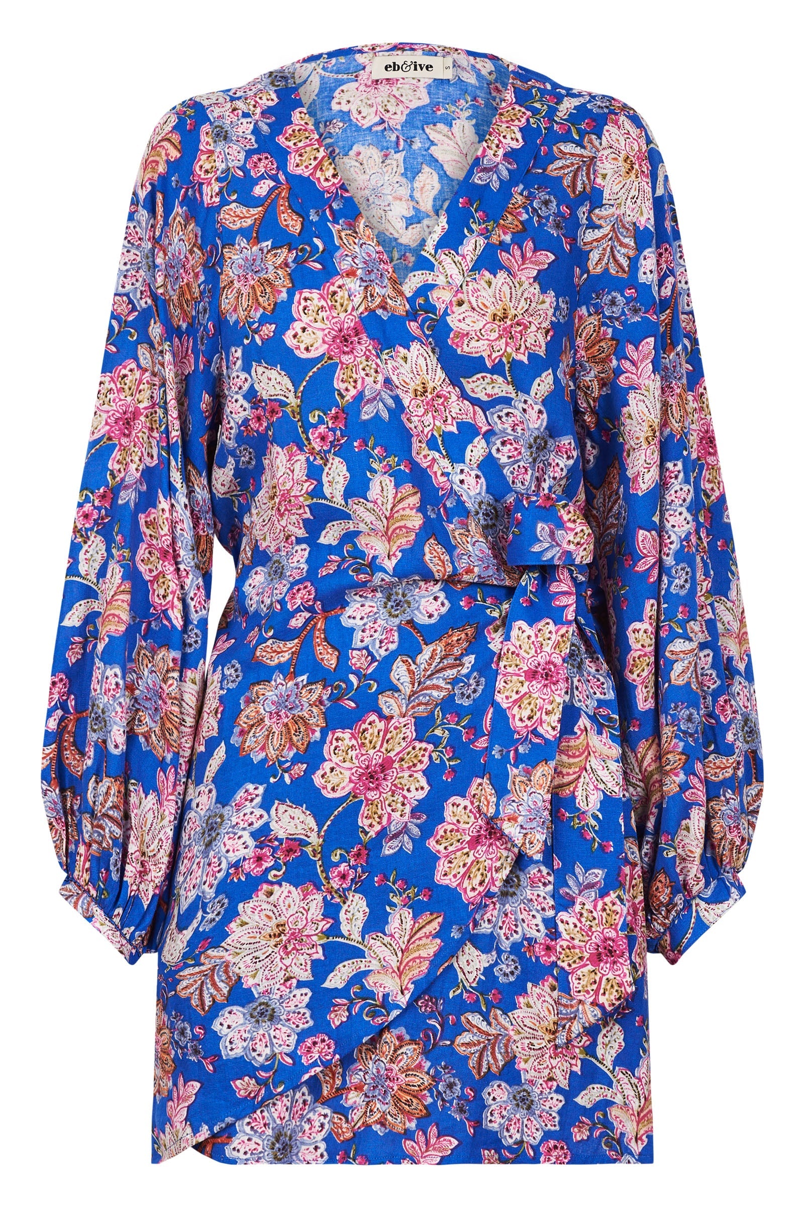 Seraphic Wrap Dress - Palme - eb&ive Clothing - Dress Mini Linen