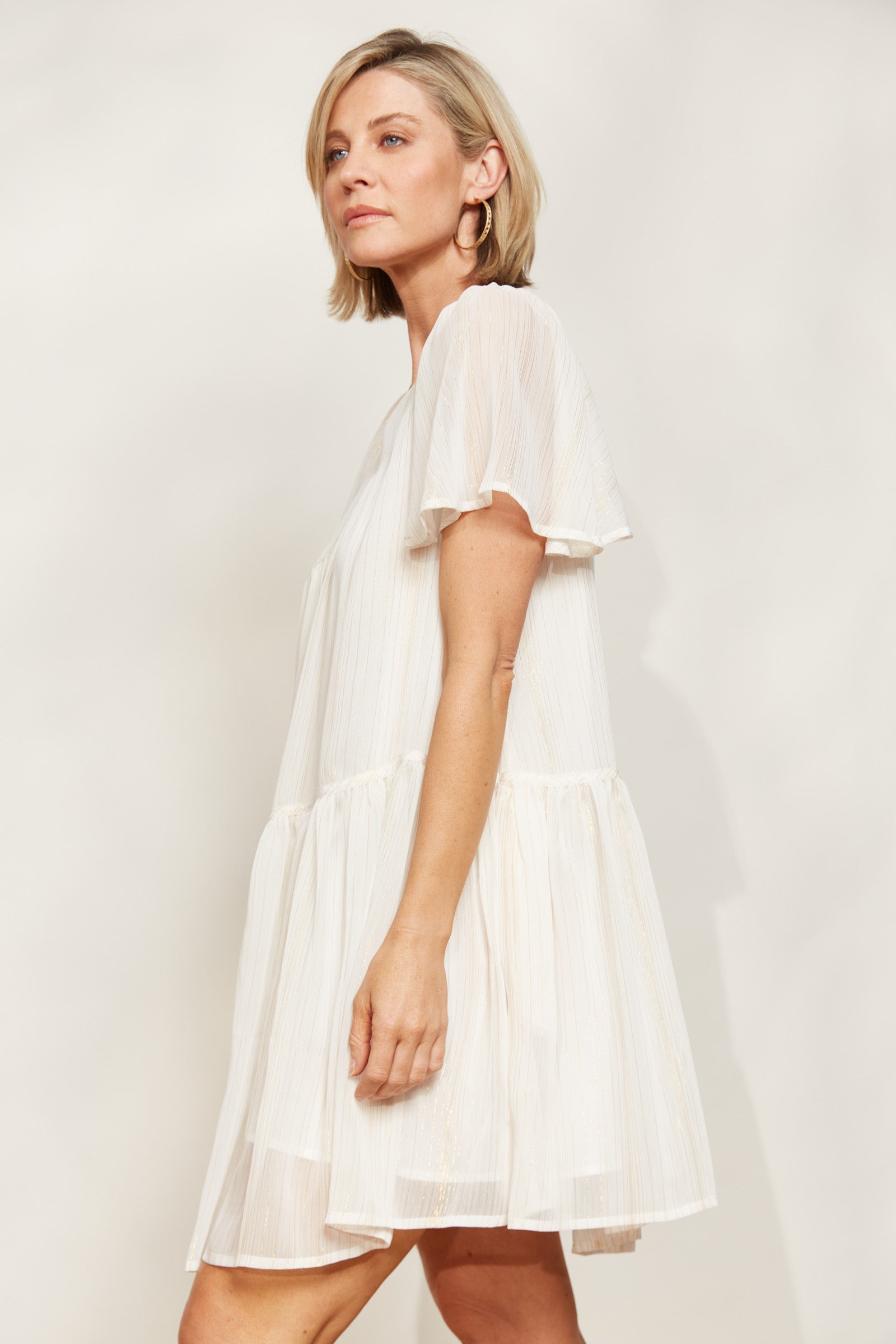 Sereno Midi Dress - Pearl